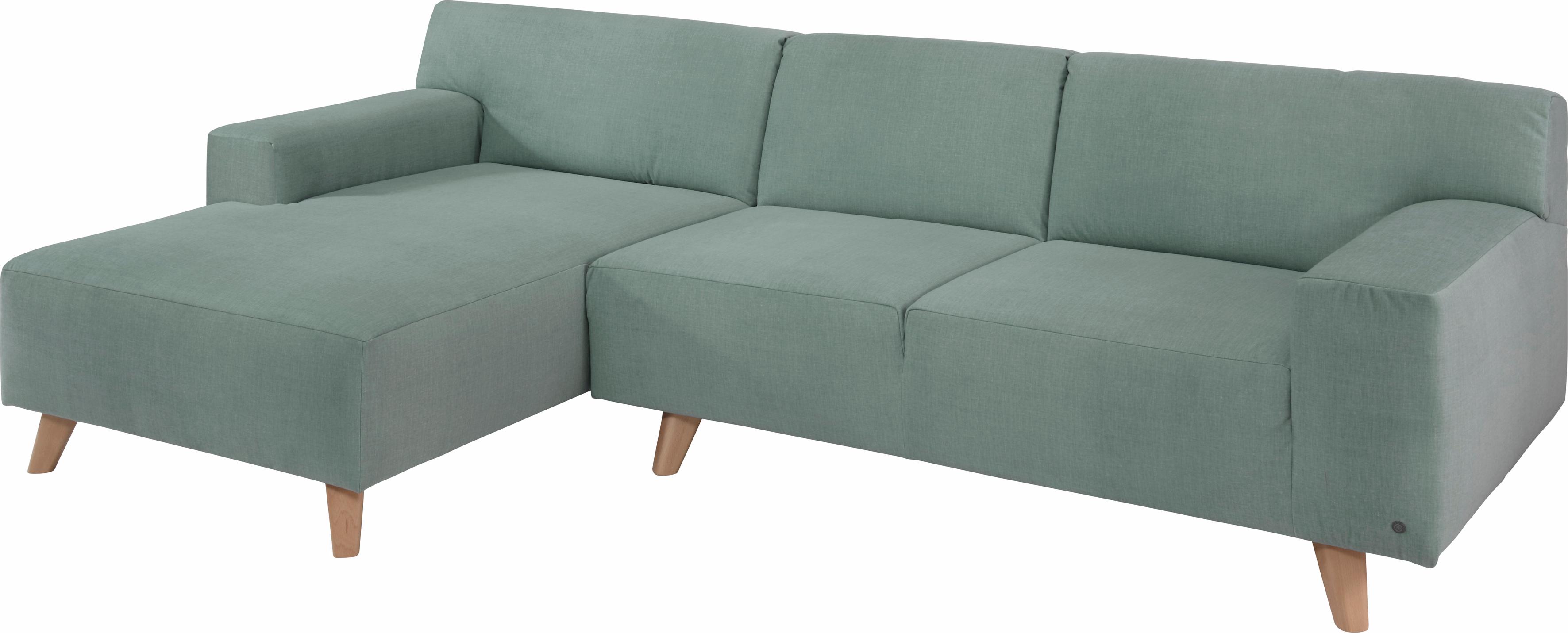 TOM TAILOR Ecksofa NORDIC PURE, mit Recamiere, im Retrolook, Füße wengefarben