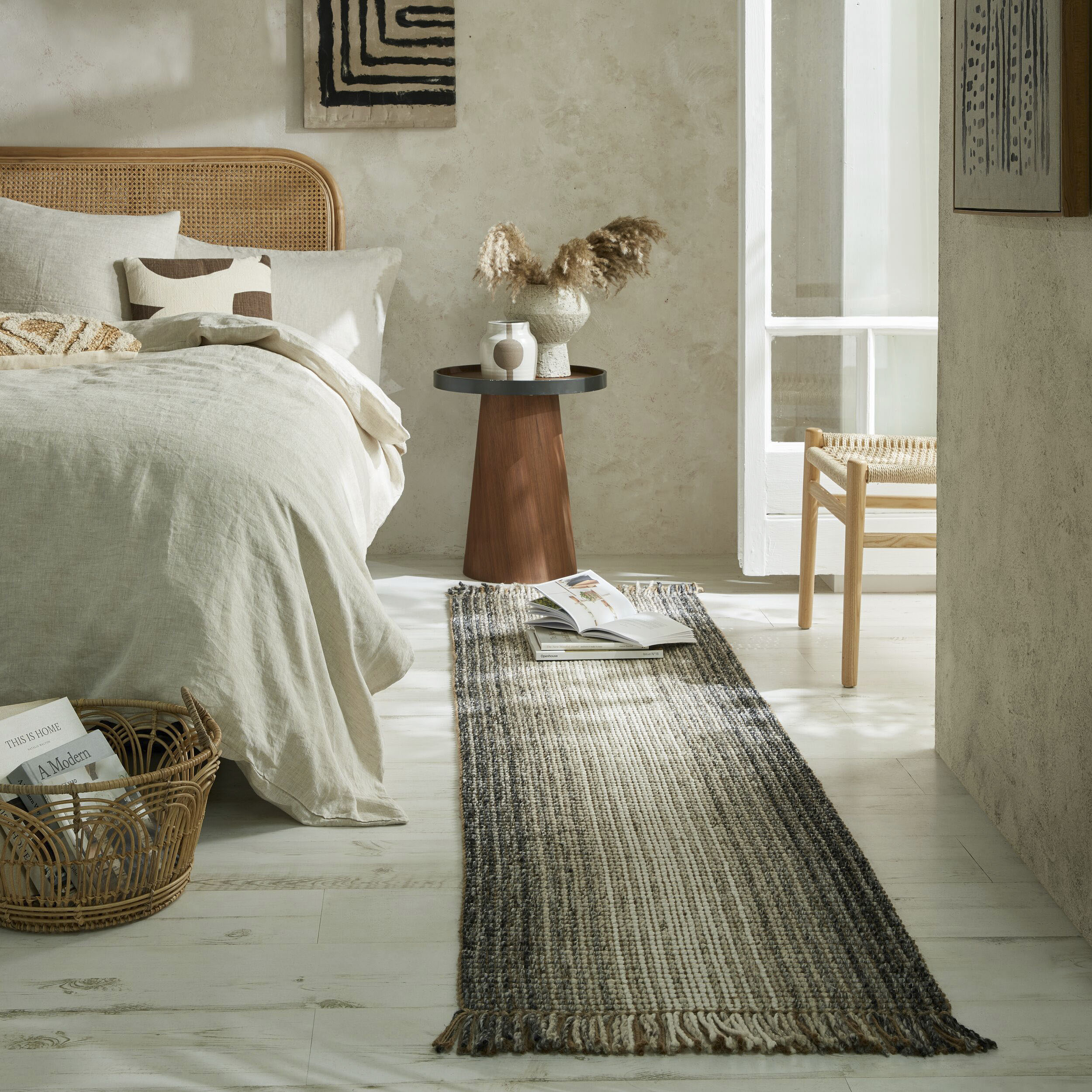 FLAIR RUGS Läufer "Jute Ombre" rechteckig 8 mm Höhe