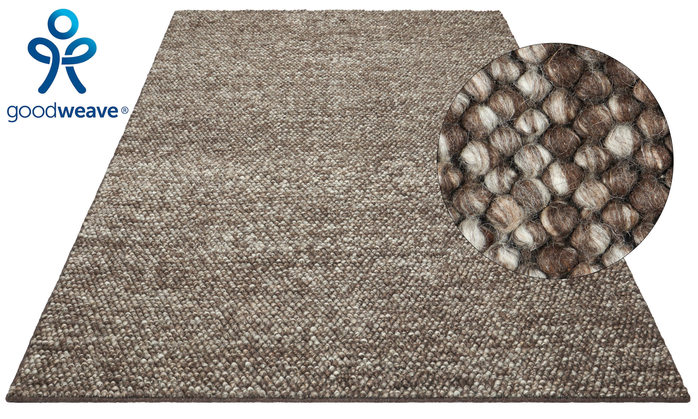 OTTO home Wollteppich "Wolly, Wolle" rechteckig 14 mm Höhe handgewebt, Hand günstig online kaufen