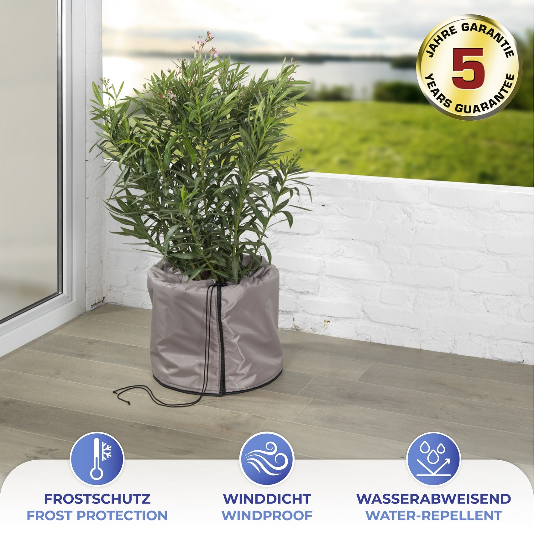 Maximex Winterschutzhaube »Thermo-Pflanztopf-Sack« Frostschutz für Pflanzkübel, extra dicke Bodenplatte, ØxH: 45x55 cm