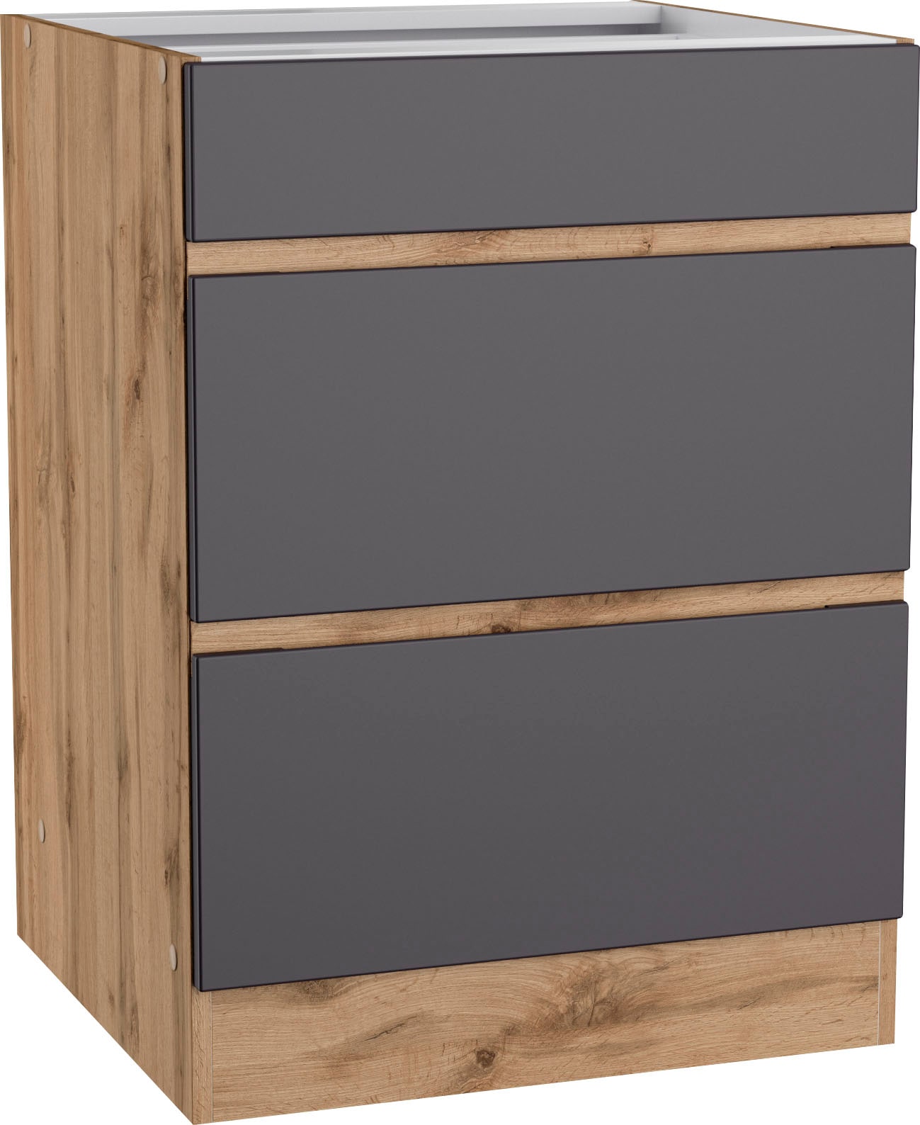 KOCHSTATION Unterschrank "KS-Riesa", Breite 60 cm, MDF-Fronten günstig online kaufen