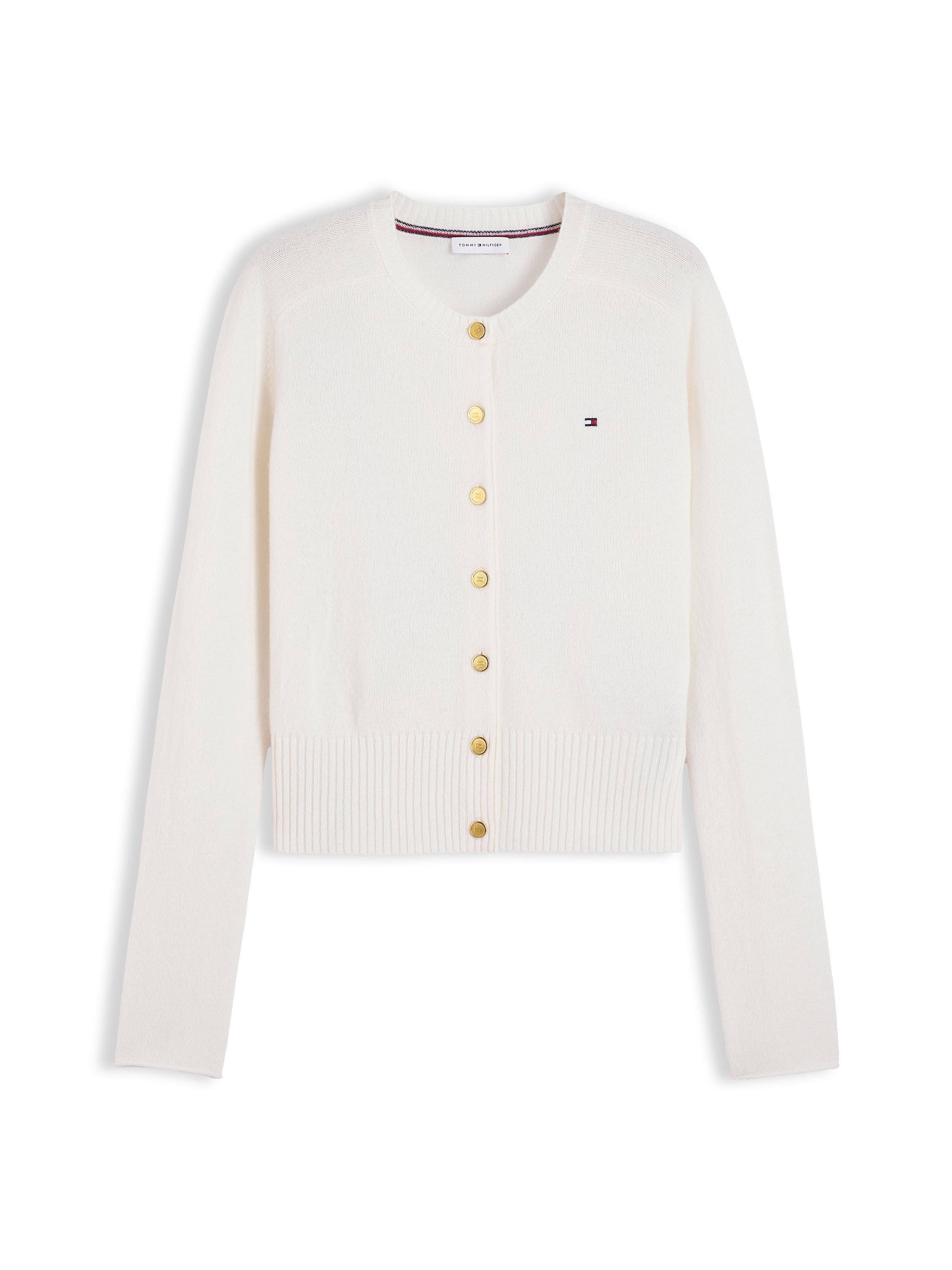Tommy Hilfiger Strickjacke "SOFT WOOL JERSEY SLIM CARDI" Wolle, slim fit