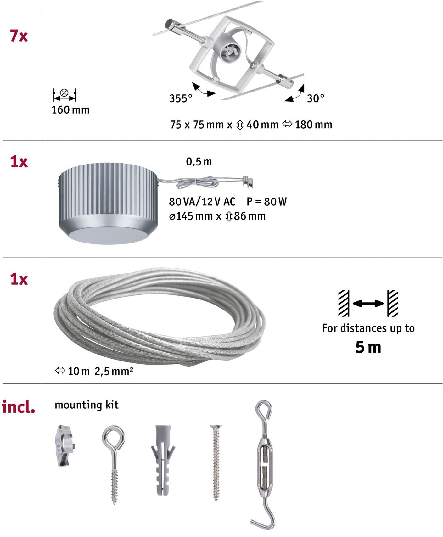 Paulmann LED Deckenleuchte »Mac II«, 7 flammig-flammig, GU 5,3