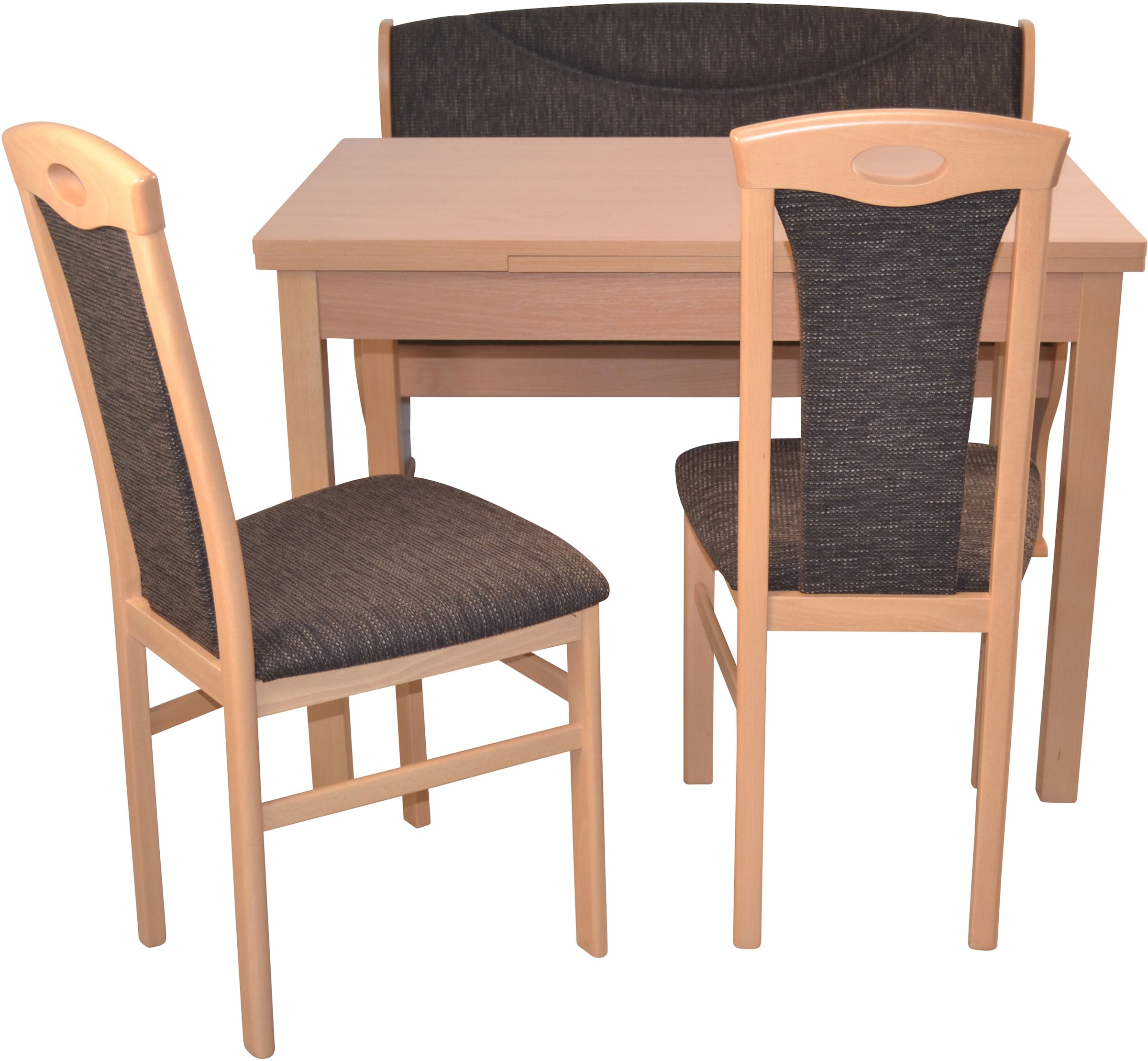 HOFMANN LIVING AND MORE Essgruppe »4tlg. Tischgruppe«, (Spar-Set, 4 tlg., 4tlg. Tischgruppe), Stühle montiert