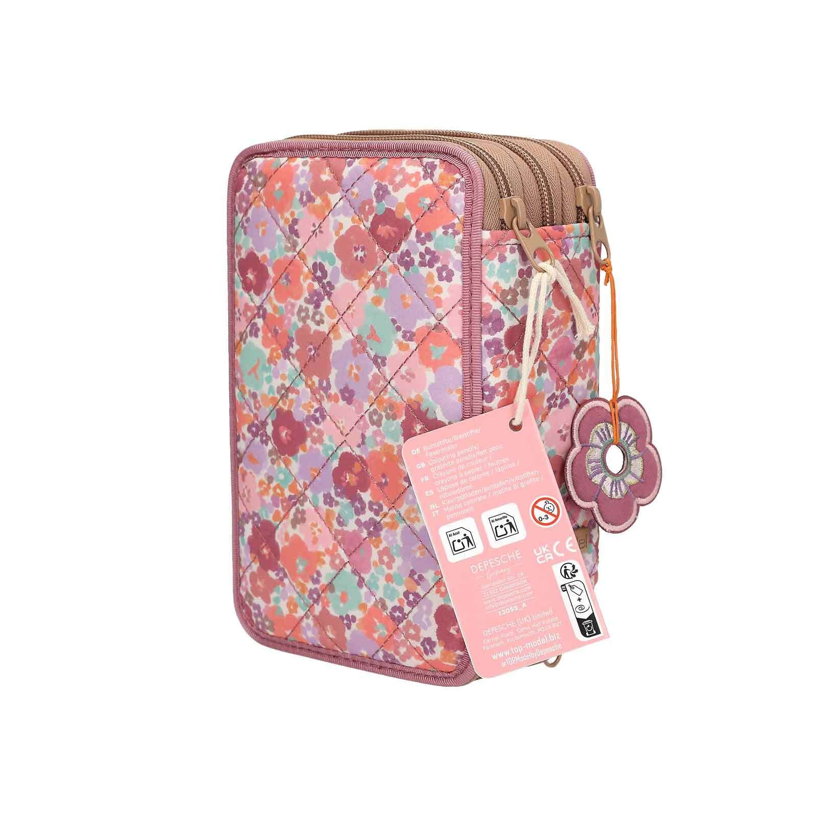 Depesche Buntstift »3-Fach Federtasche TOPModel 7,5 x 13 x 20 cm bunt«