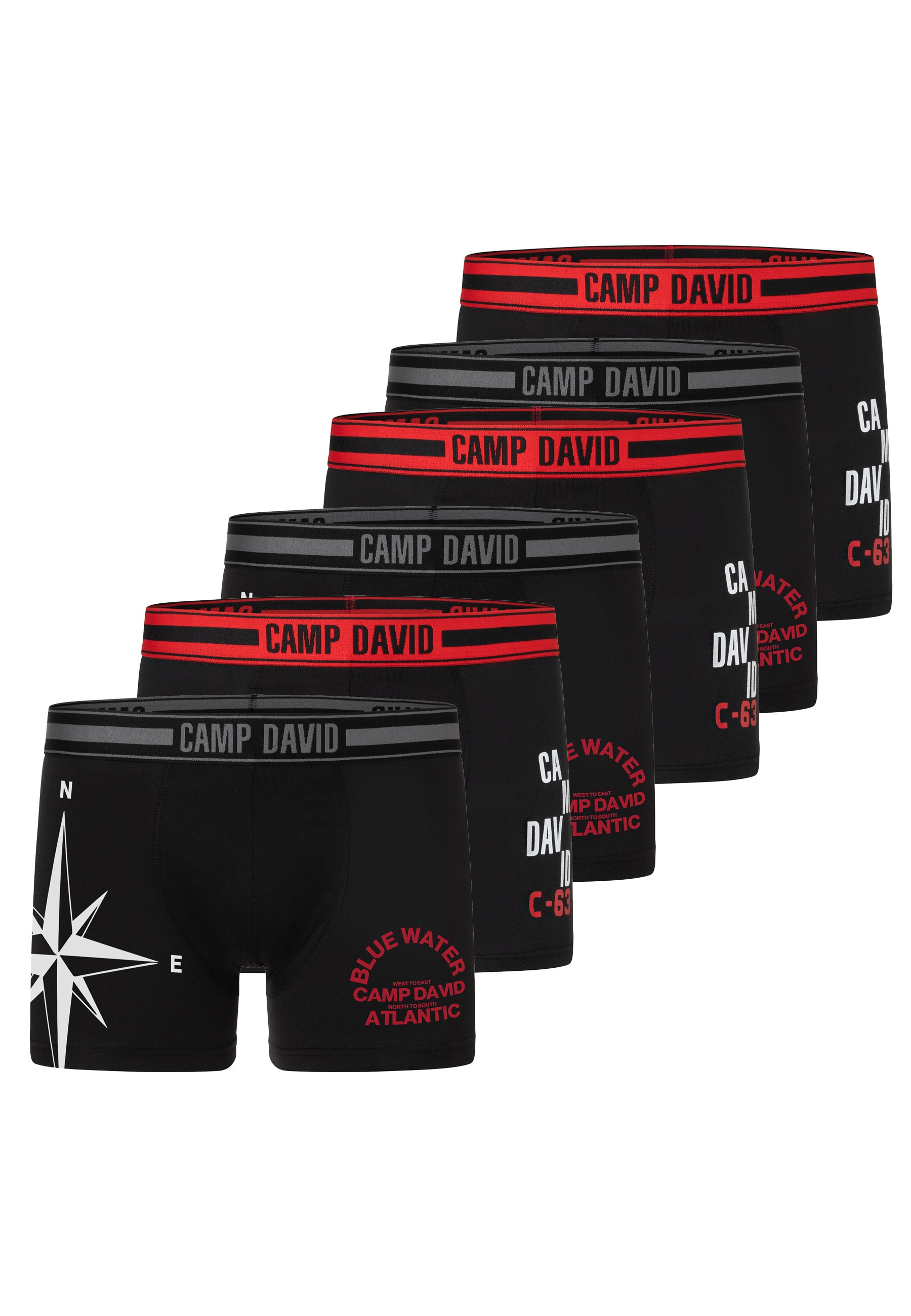 CAMP DAVID Boxershorts "Boxershorts 6er Pack" günstig online kaufen