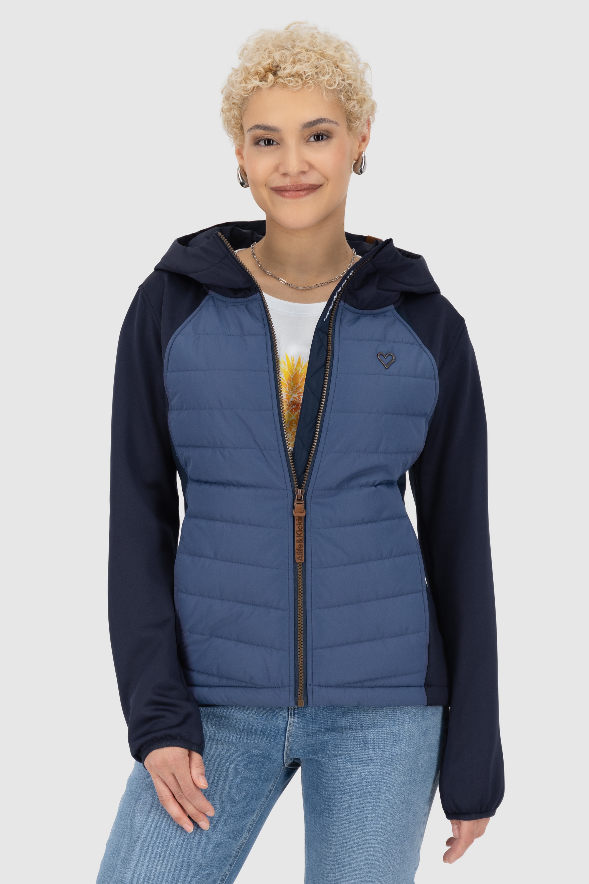 Alife & Kickin Sommerjacke »Damen SoleneAK A«, Hybrid Übergangsjacke mit regulierbarem Gummizug, atmungsaktiv
