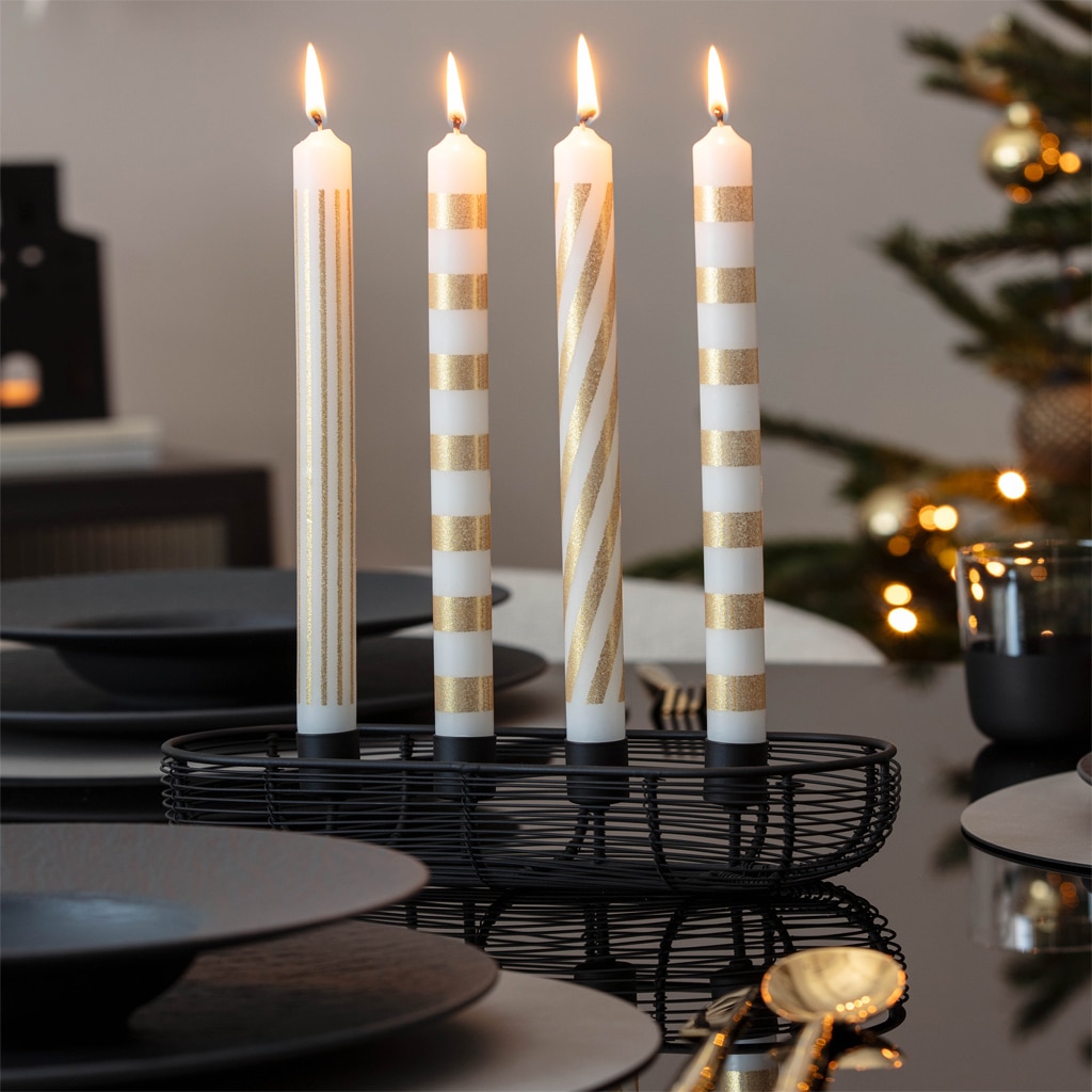 Villeroy & Boch Adventskranz »Adventskranz Christmas Chic 28,5 x 12 cm schwarz«