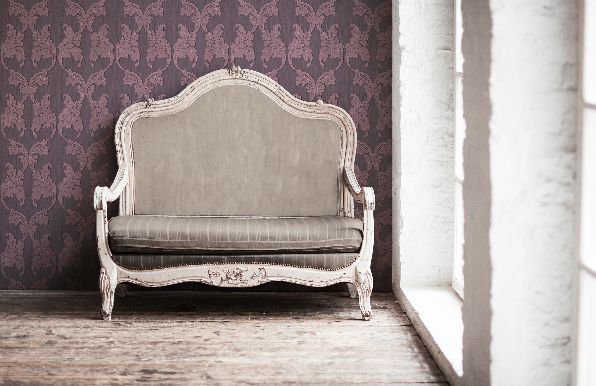 Architects Paper Textiltapete »Tessuto« Barock | floral | gemustert samtig Tapete Barock Tapeten Wohnzimmer Schlafzimmer Küche modern Flur Design