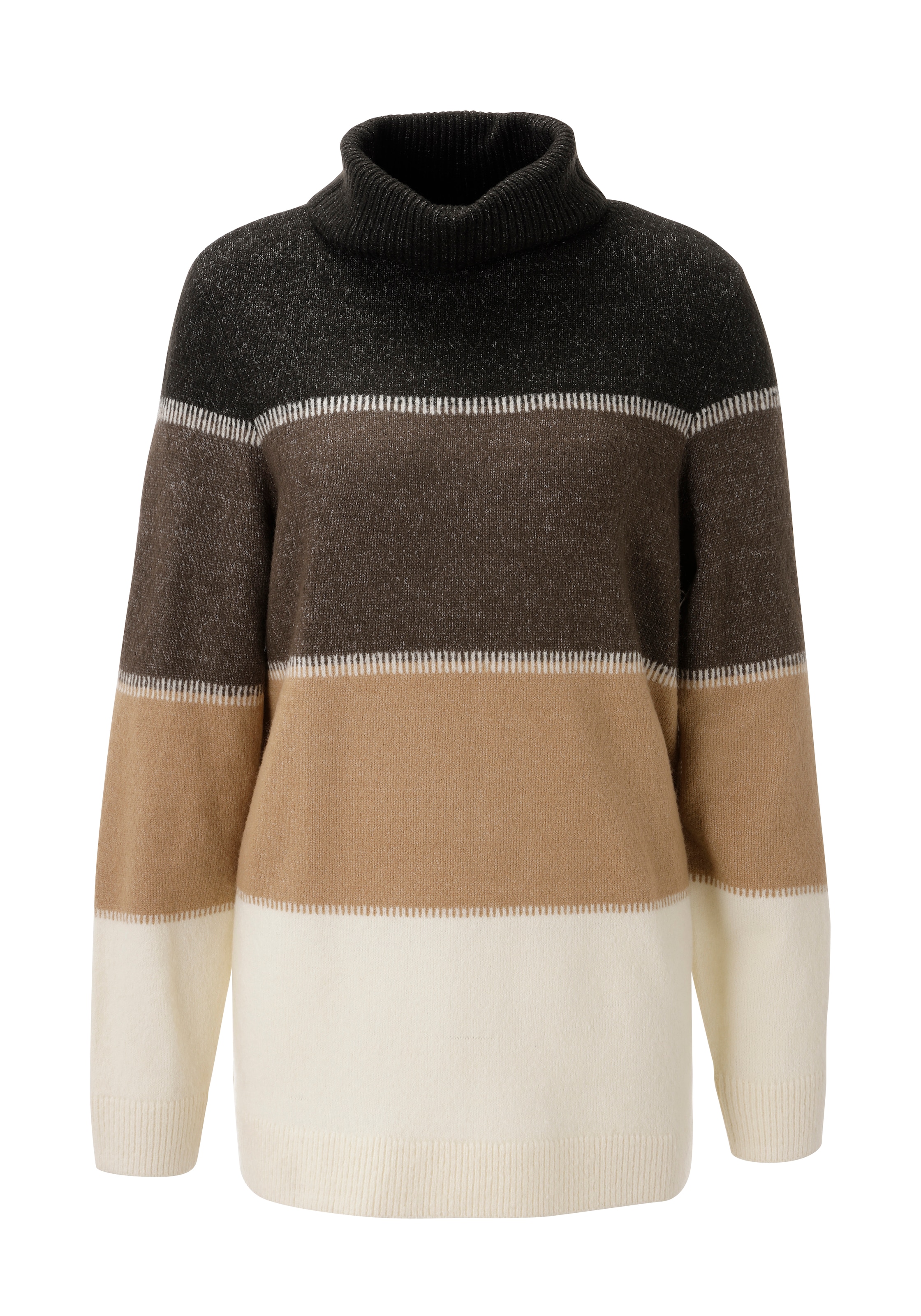 Aniston CASUAL Strickpullover im melangefarbenen Color-Blocking - NEUE KOLLEKTION
