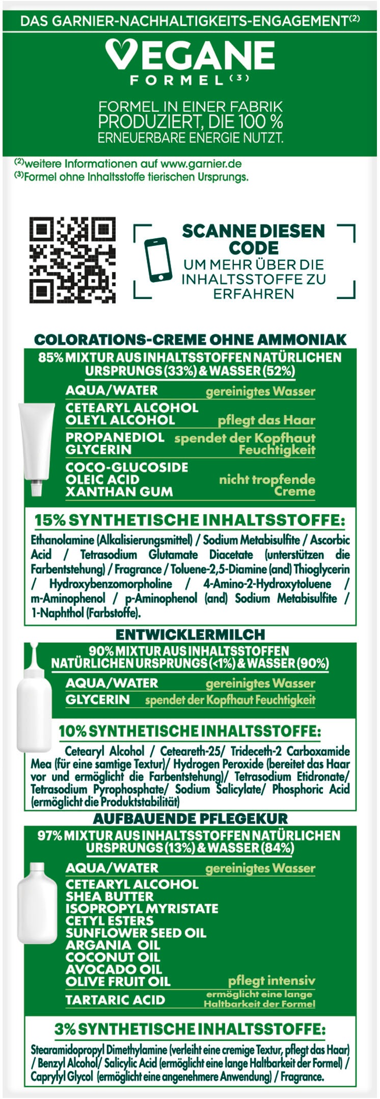 GARNIER Coloration »Garnier Nutrisse Ultra Crème«, (Packung, 3 tlg.), mit pflegender Formel