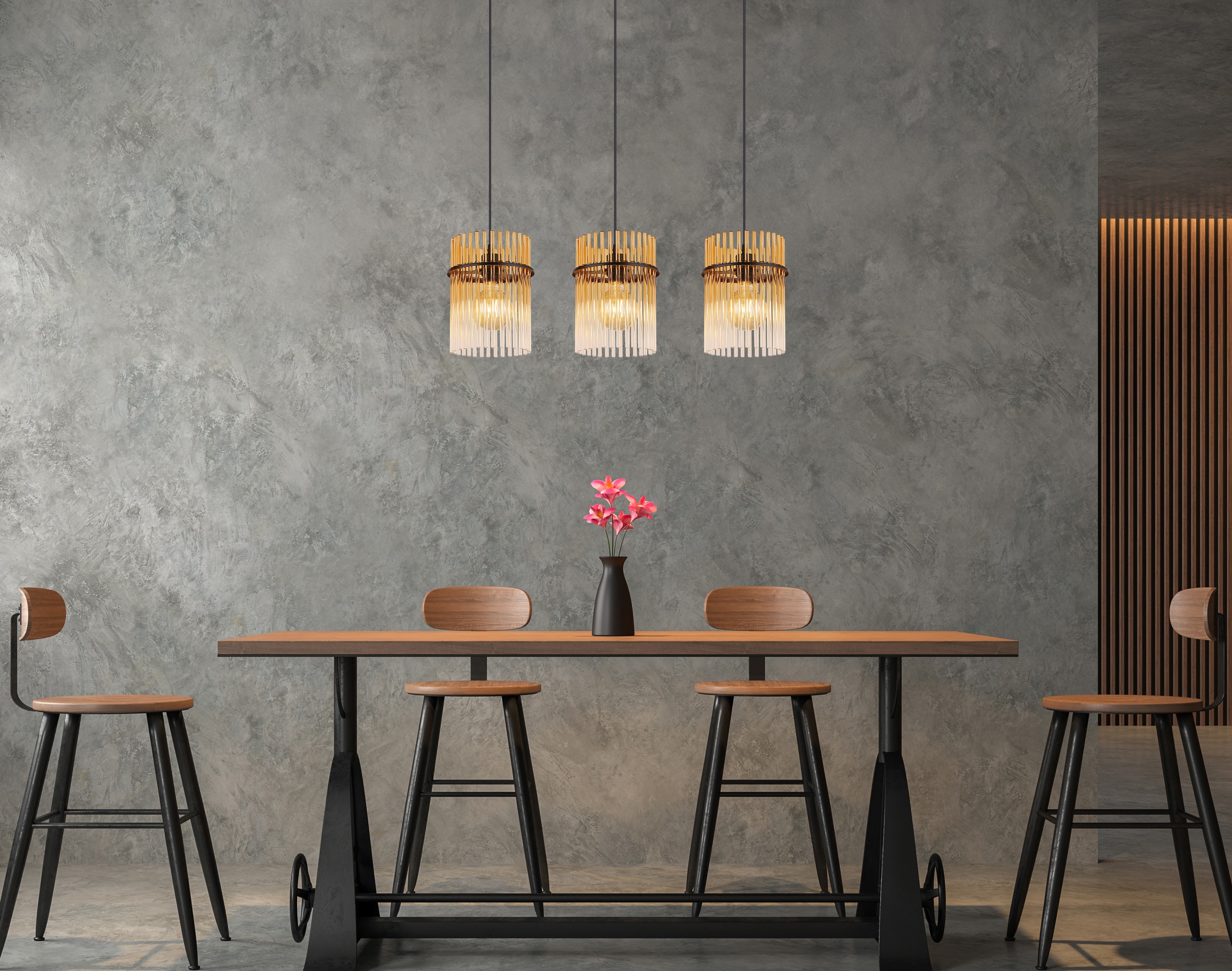 GLOBO LIGHTING Hängeleuchte »GORLEY«, Leuchtmittel E27 | ohne Leuchtmittel, Hängelampe/Pendelleuchte/Esszimmer/Wohnzimmer/Esstisch