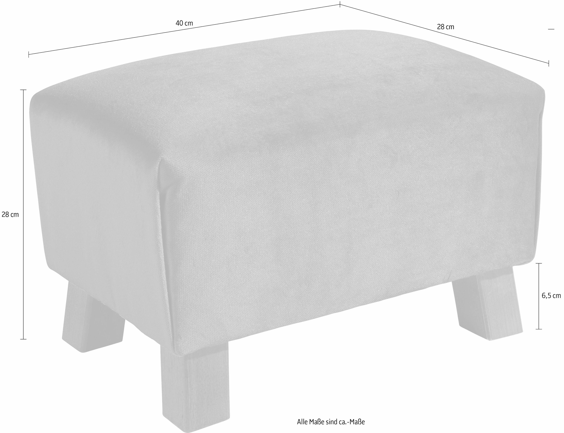 Max Winzer® Fußhocker »Footstool«, Minihocker Breite 40 cm