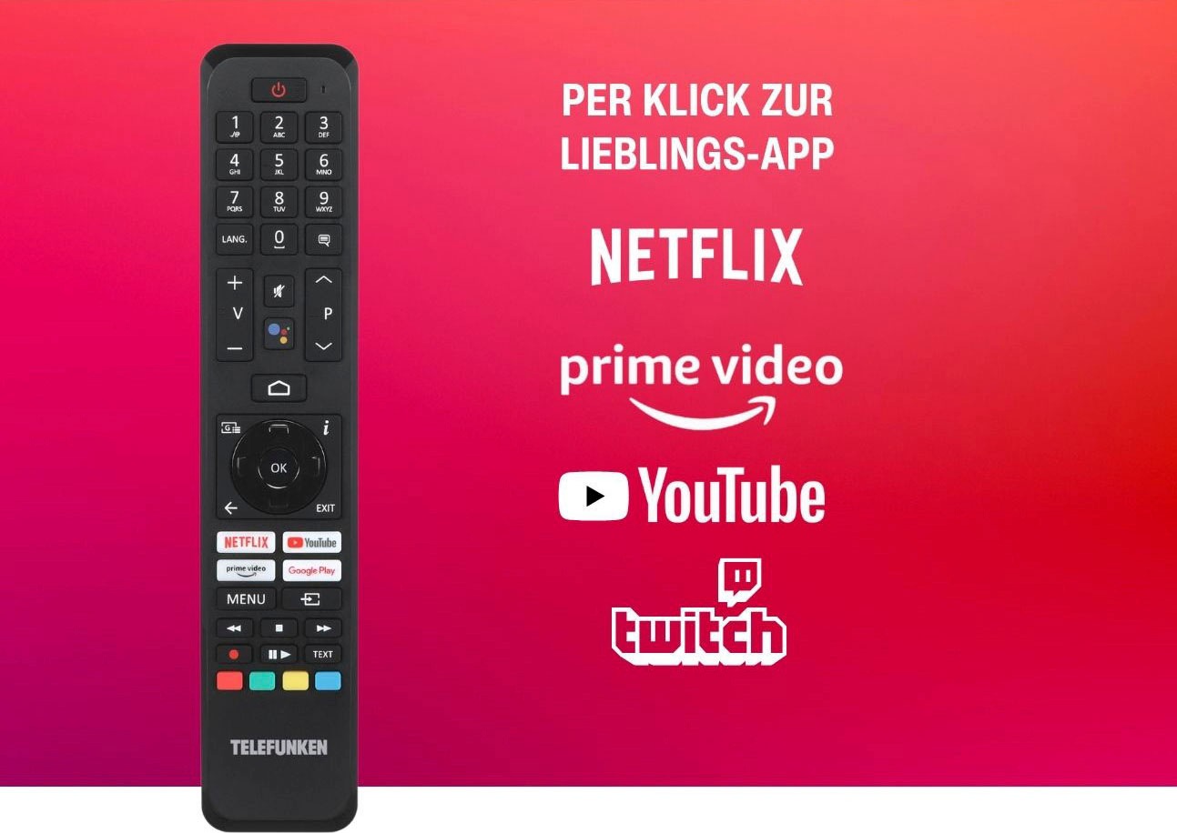 Telefunken QLED-Fernseher »D50Q660M2CW«, 4K Ultra HD, Smart-TV