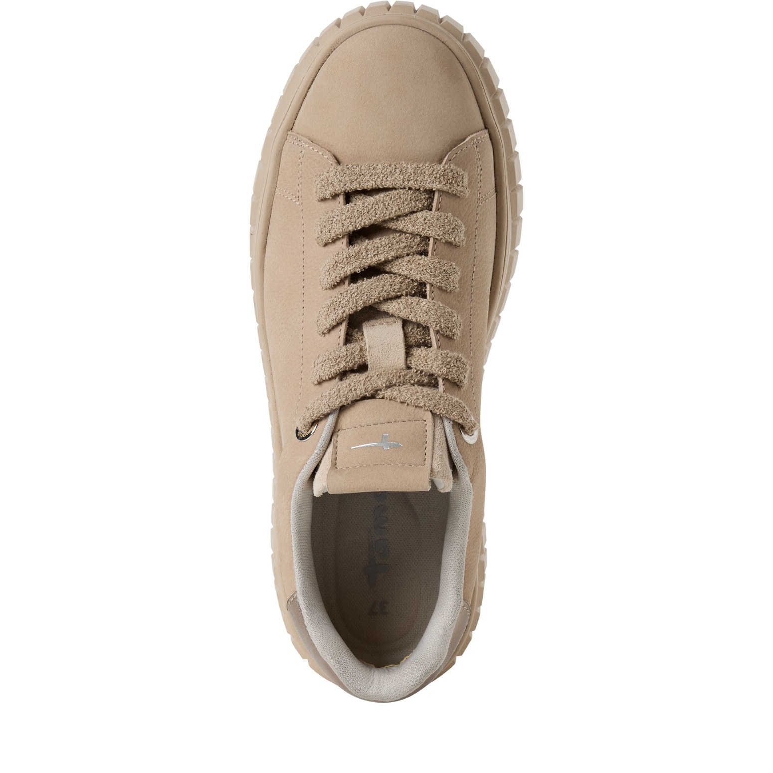 Tamaris Plateausneaker, Freizeitschuh, Halbschuh, Schnürschuh mit Kontrastbesatz