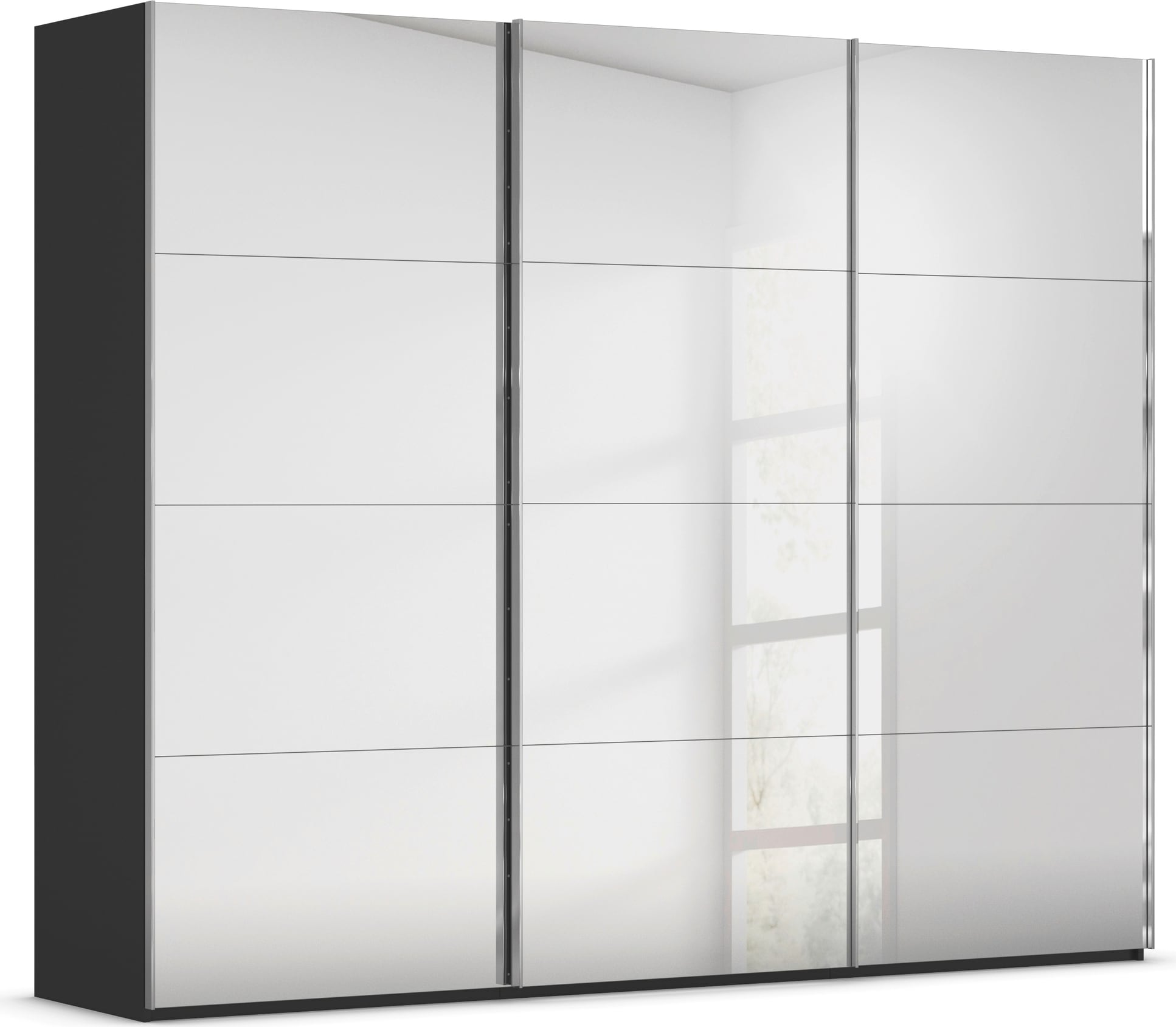 rauch "Kleiderschrank Schrank Garderobe Schlafzimmerschrank SCALE-FYRA" edle viergeteilte Türen, Spiegelfront und viele Farben MADE IN GERMANY