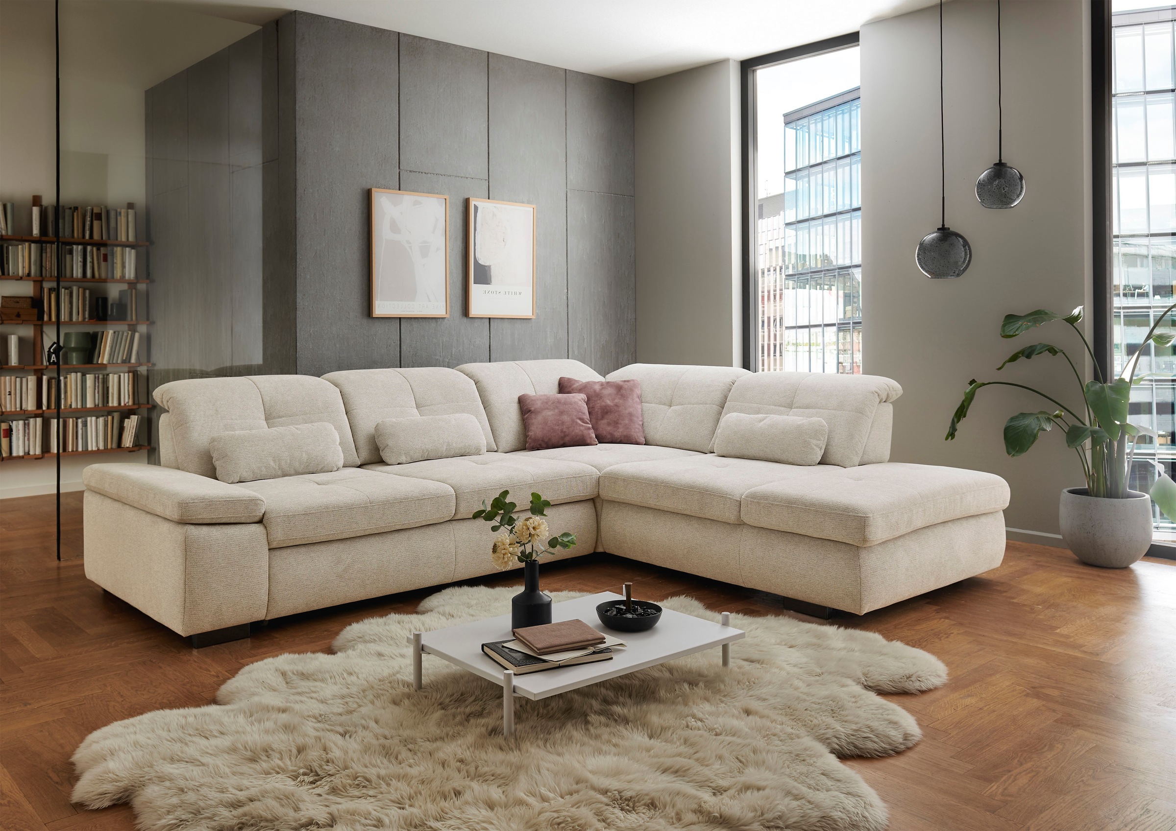Die PlanBar Ecksofa »MP-IN16012 L-Form Kaltschaum-Polsterung«, inkl. Sitztiefenverstellung, optional mit Funktionen