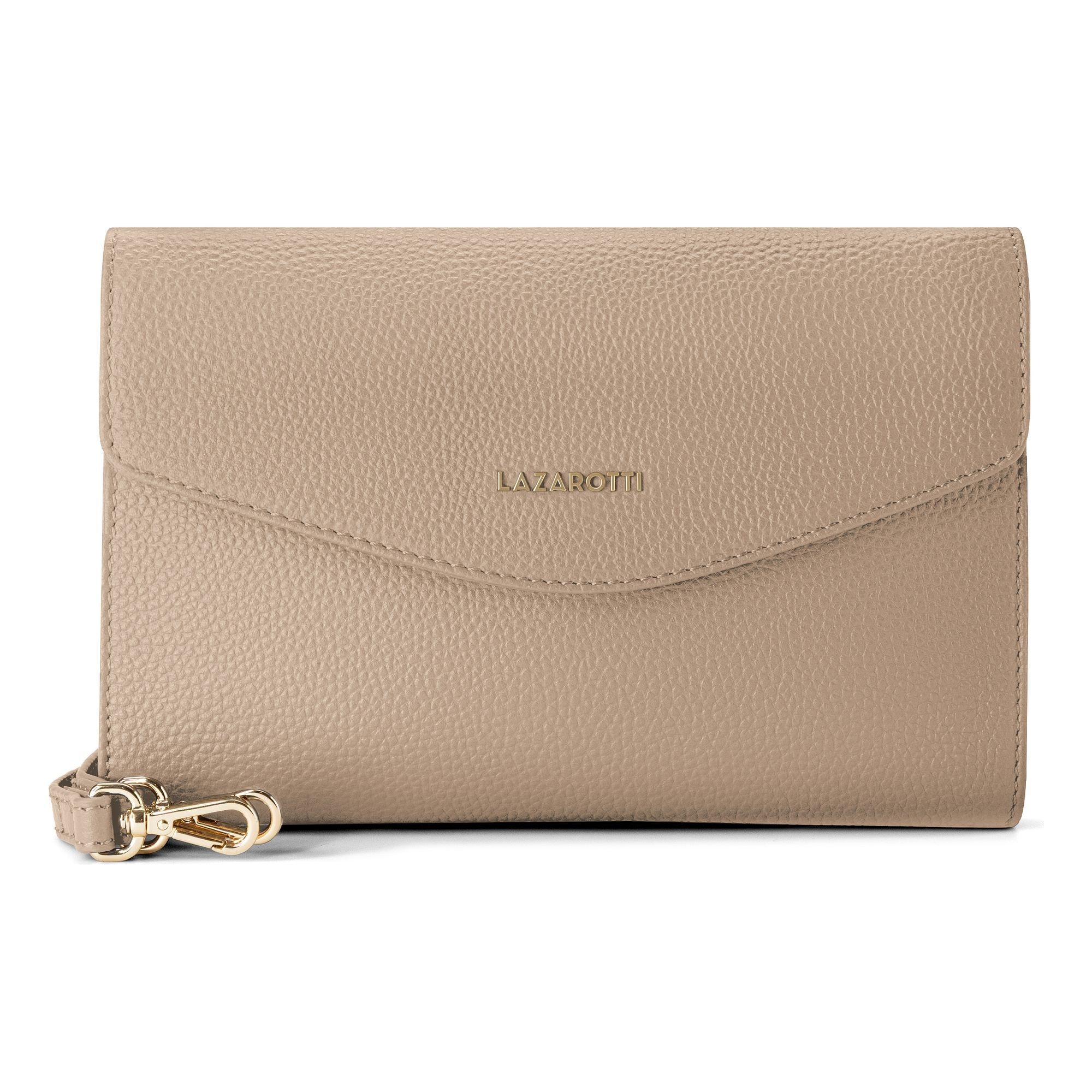 Lazarotti Clutch "Bologna Leather Clutch Umhängetasche Leder 23 Cm"