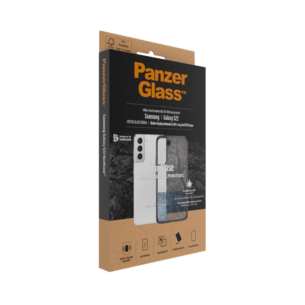 PanzerGlass Displayschutzglas »HardCase für Samsung Galaxy S22 Antibakteriel«, (1 St.)