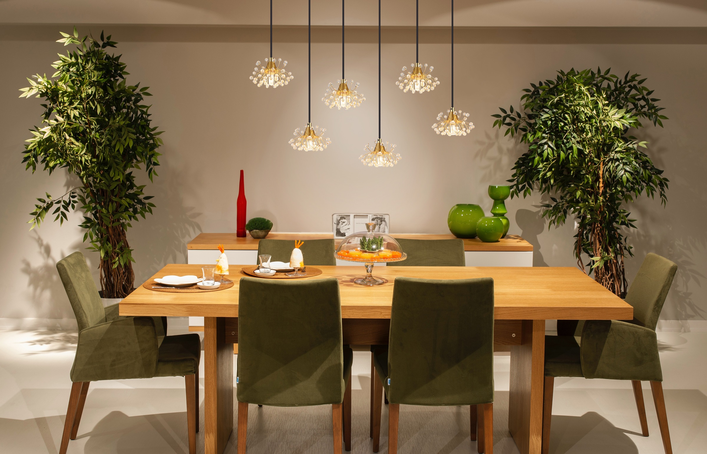 GLOBO LIGHTING Hängeleuchte »FIORE«, Leuchtmittel G9 | ohne Leuchtmittel, Hängelampe/Pendelleuchte/Esszimmer/Wohnzimmer/Esstisch