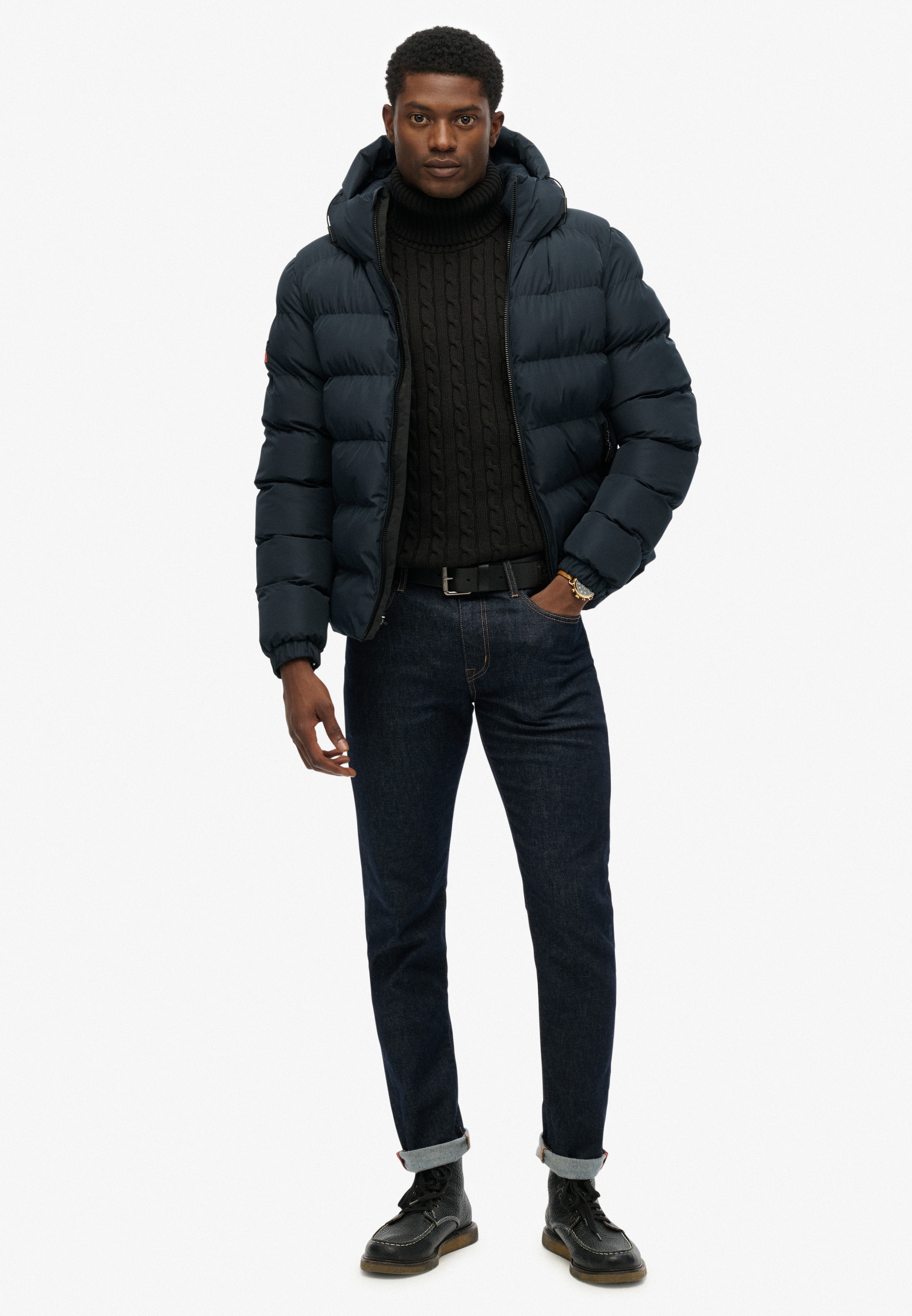 Superdry Steppjacke »HOODED SPORTS PUFFER JACKET«, mit Kapuze