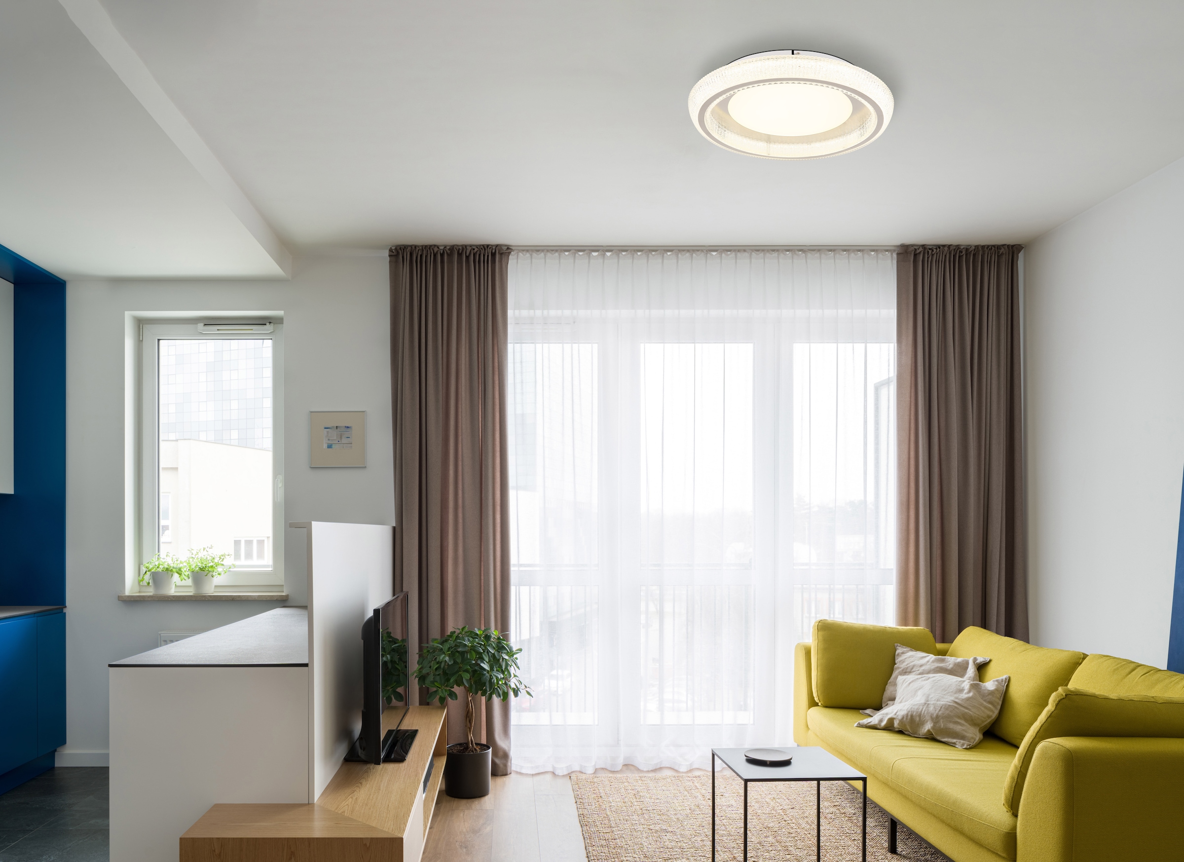 GLOBO LIGHTING LED Deckenleuchte »SHARPER«, Leuchtmittel LED-Modul | LED fest integriert, Deckenlampe/rund/Wohnzimmer/Schlafzimmer/elegant