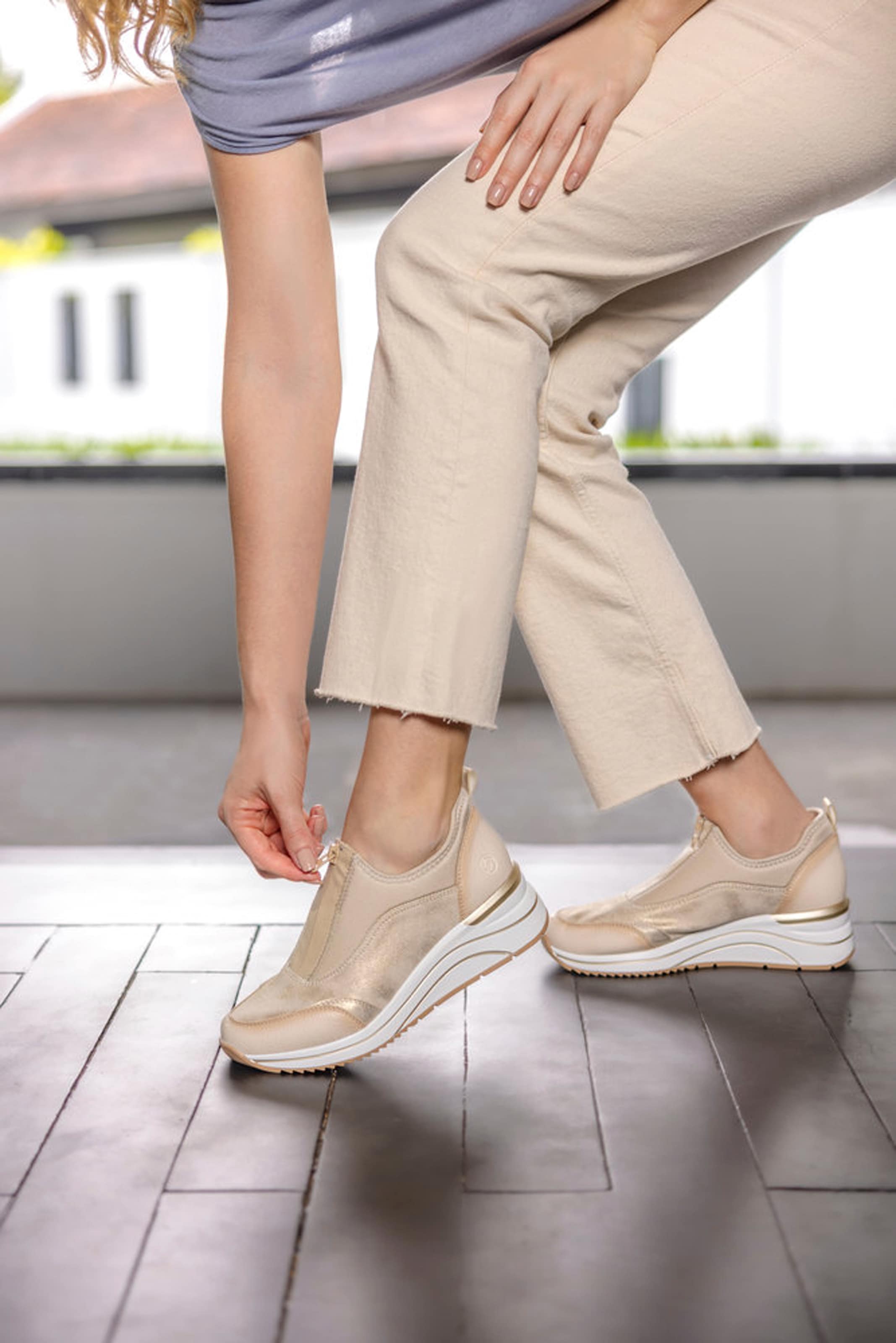 Remonte Slip-On Sneaker, Freizeitschuh, Halbschuh, Slipper in veganer Verarbeitung