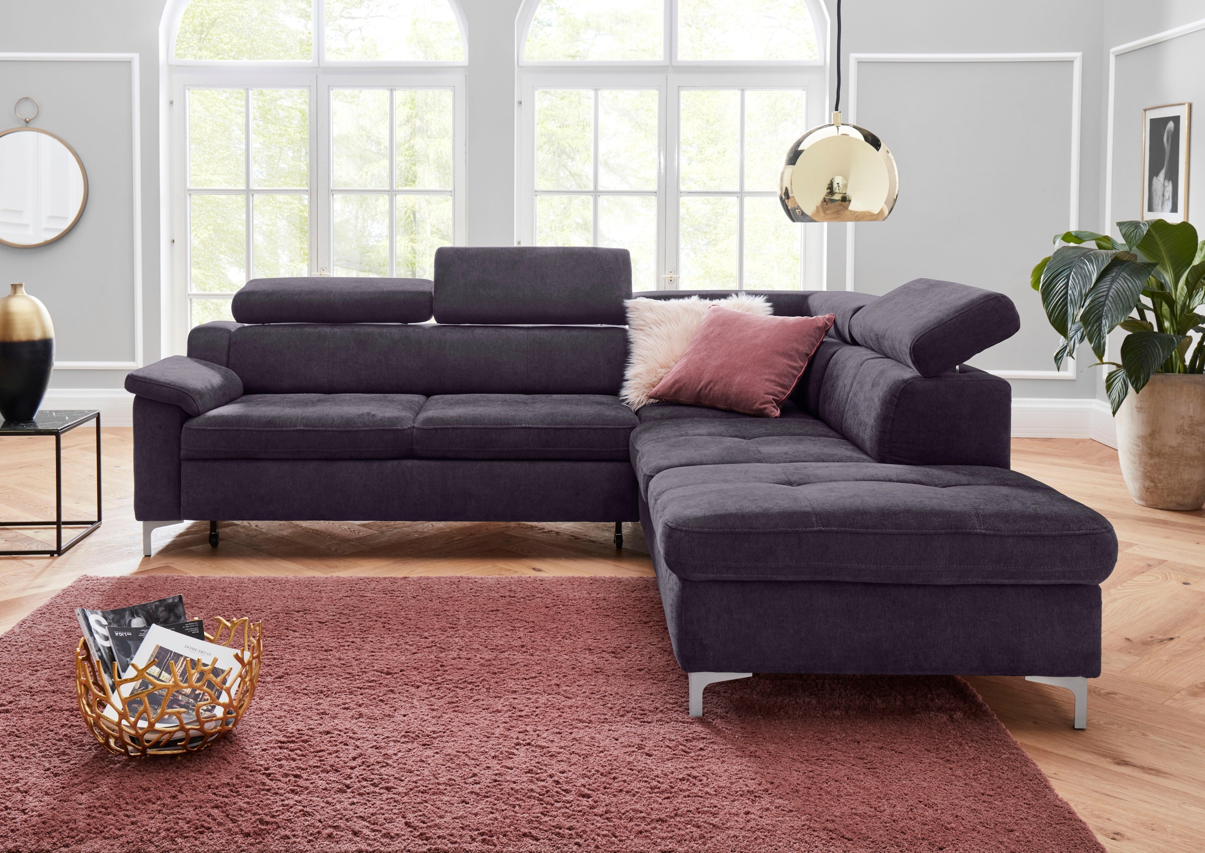 exxpo - sofa fashion Ecksofa "Croma, hochwertige Detailverarbeitung, mit Ko günstig online kaufen