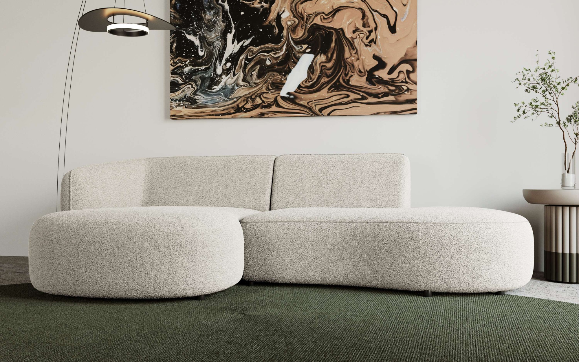 andas Ecksofa »Ostrup«, schlichtes modernes Design, in verschiedenen Farben