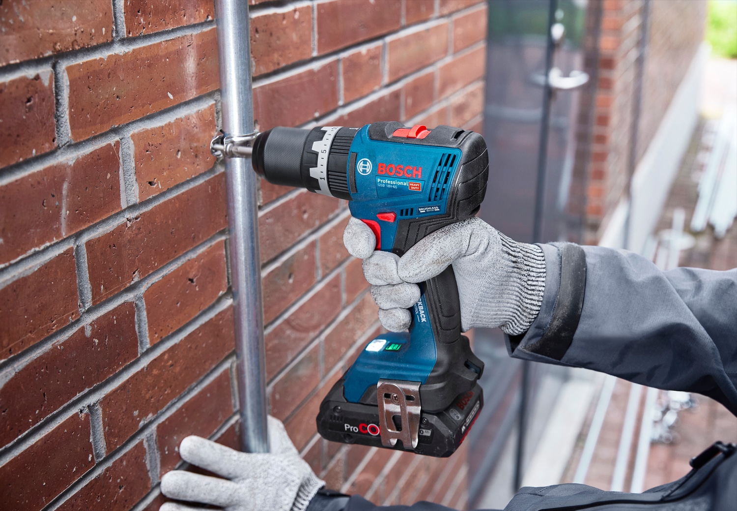 Bosch Professional Akku-Schlagbohrschrauber »»GSB 18V-65««, Inkl. 2x Akku GBA 18V 4,0Ah, in L-Case Pick & Click