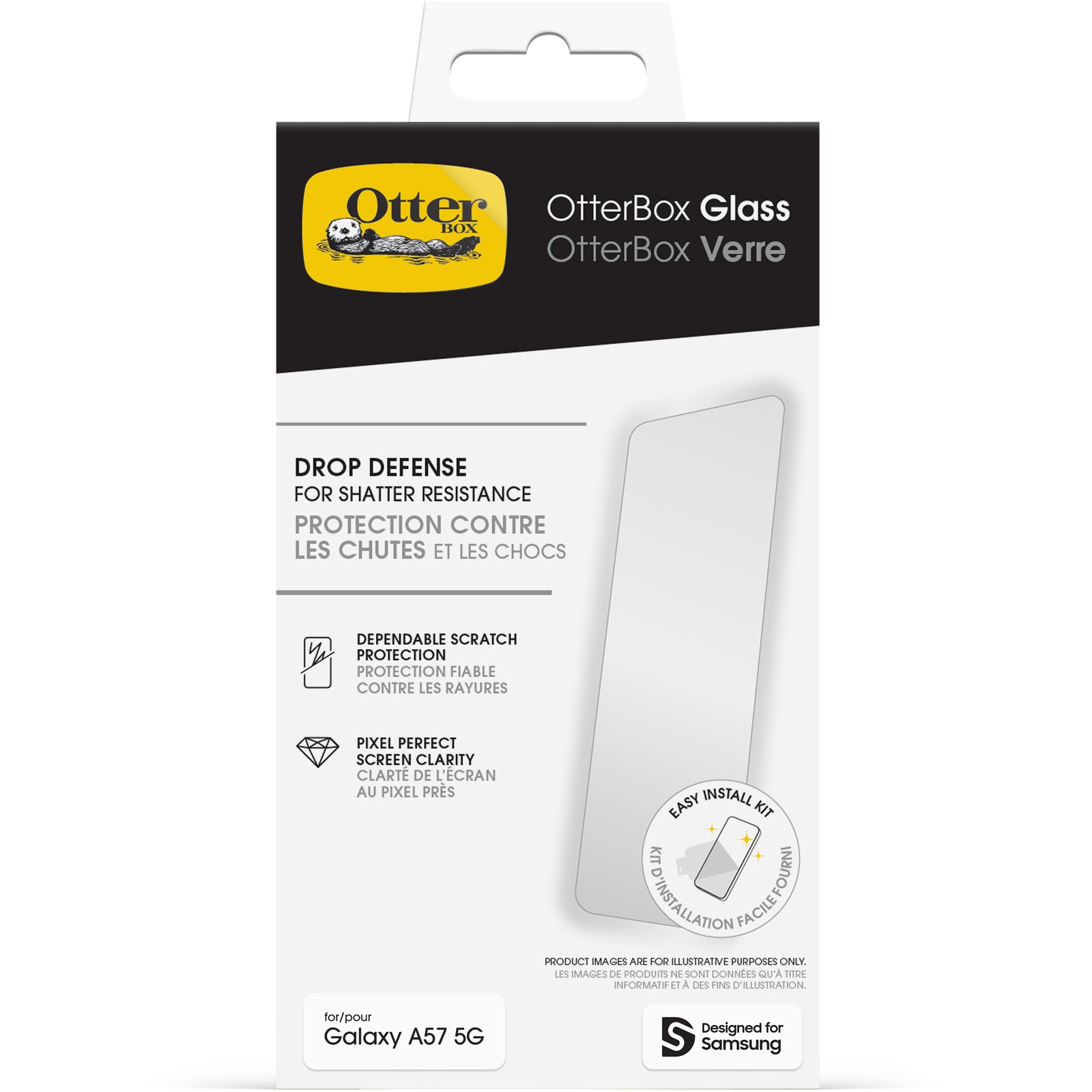 Otterbox Displayschutzglas »Glass Screen Protector« für Samsung Galaxy A57 5G Displayschutzfolie, Schutzfolie, Bildschirmschutz, kratz- & stoßfest
