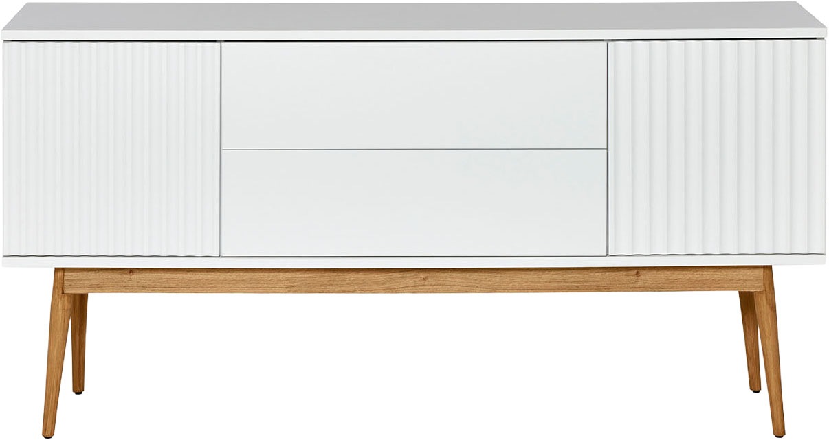 Jahnke Sideboard »GRACE SB 150« Sideboard, 2 Türen & 2 Schubladen, Skandi-Design, Breite: 150 cm