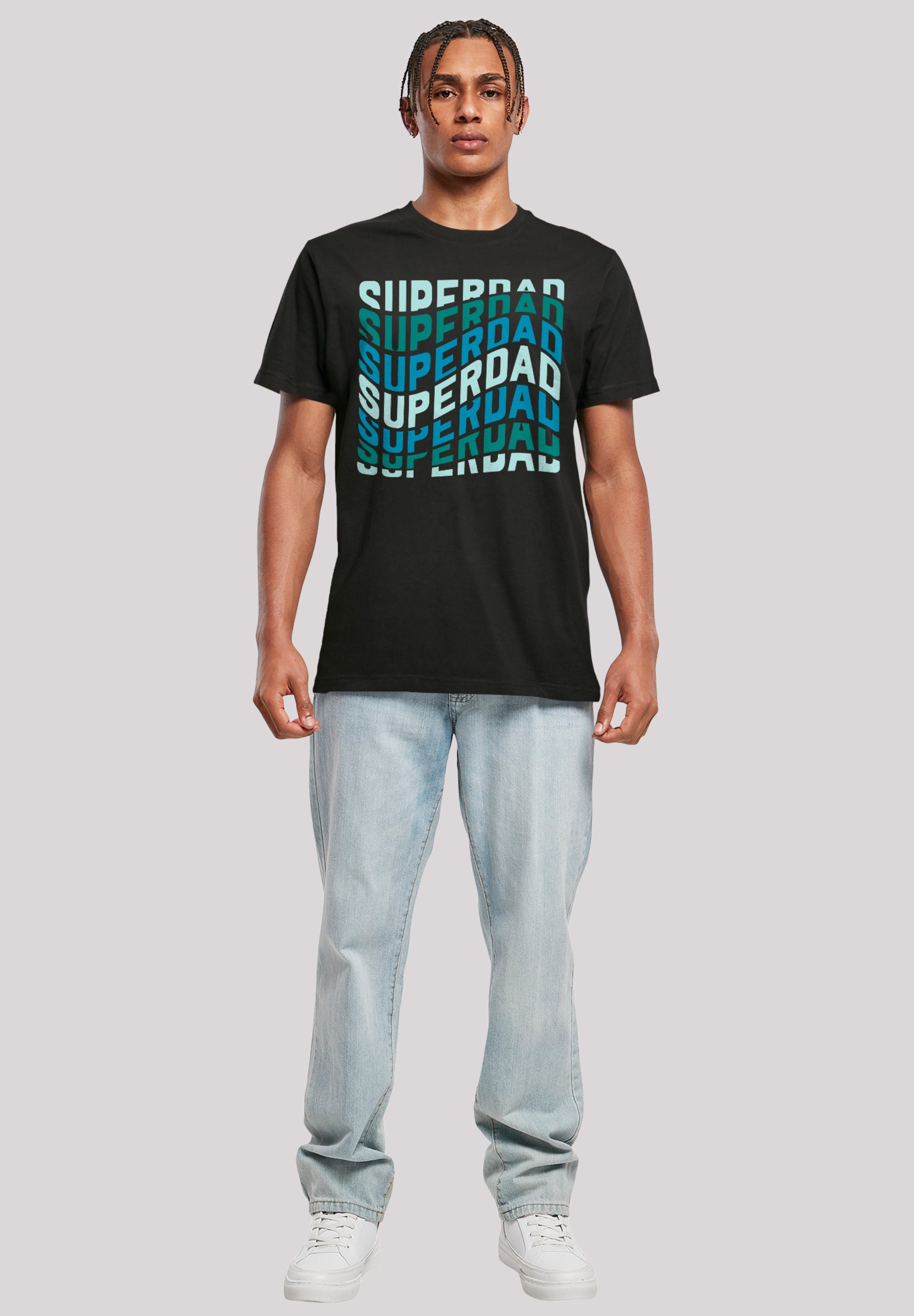 F4NT4STIC T-Shirt »Super Dad Retro Trend Vatertags Design für Papas«, Premium Qualität