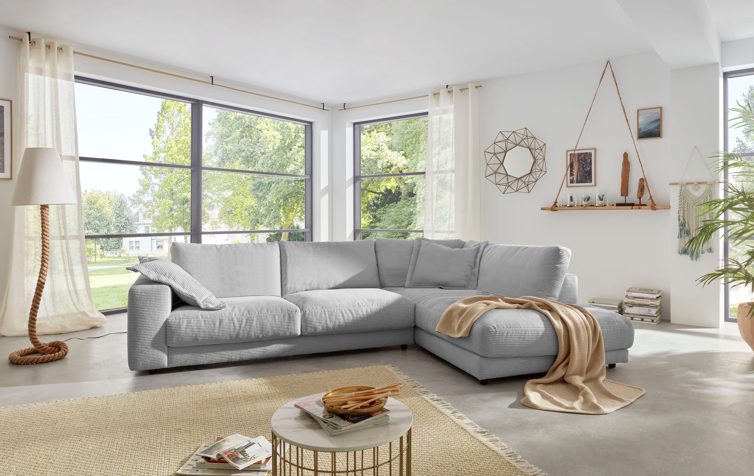 Home affaire Ecksofa "Enisa XXL B/T/H: 325/224/85 cm L-Form" Kuschelig, gem günstig online kaufen