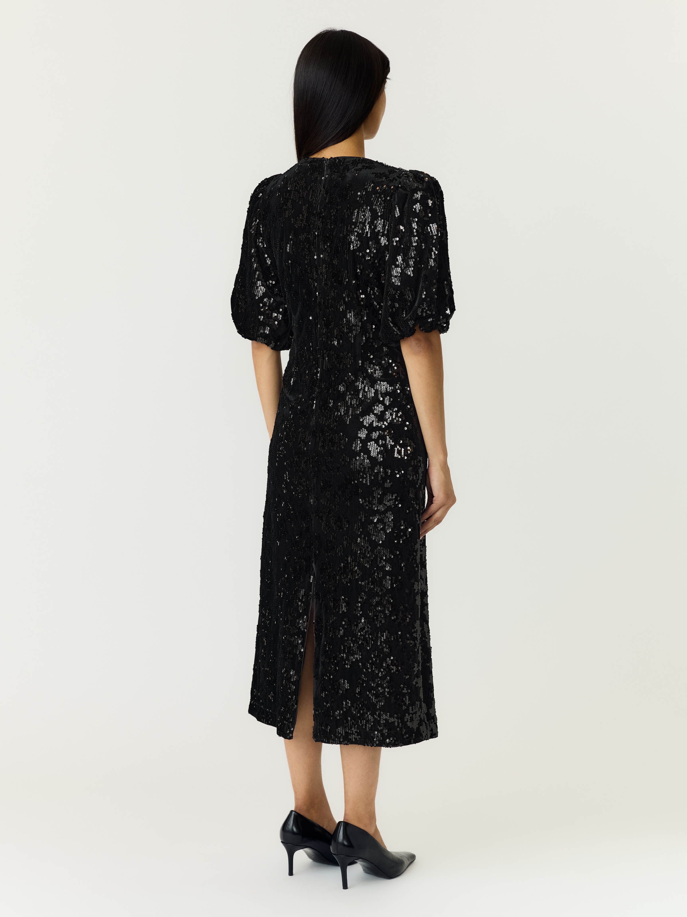 Y.A.S Paillettenkleid »YASSOFIE 2/4 SEQUIN MIDI DRESS NOOS« Materialmix