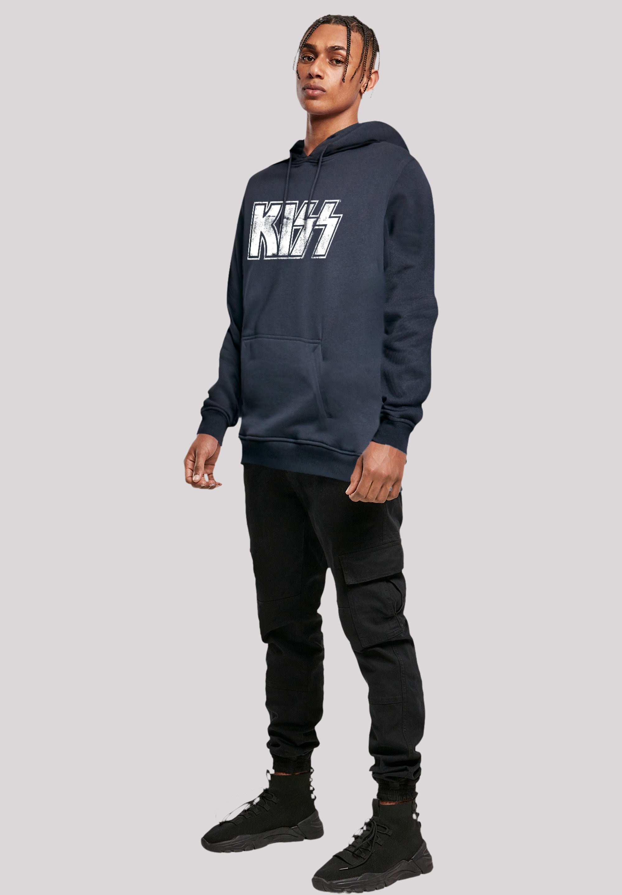 F4NT4STIC Kapuzenpullover »Kiss Rock Music Band Vintage Logo«, Premium Qualität, Band, Logo