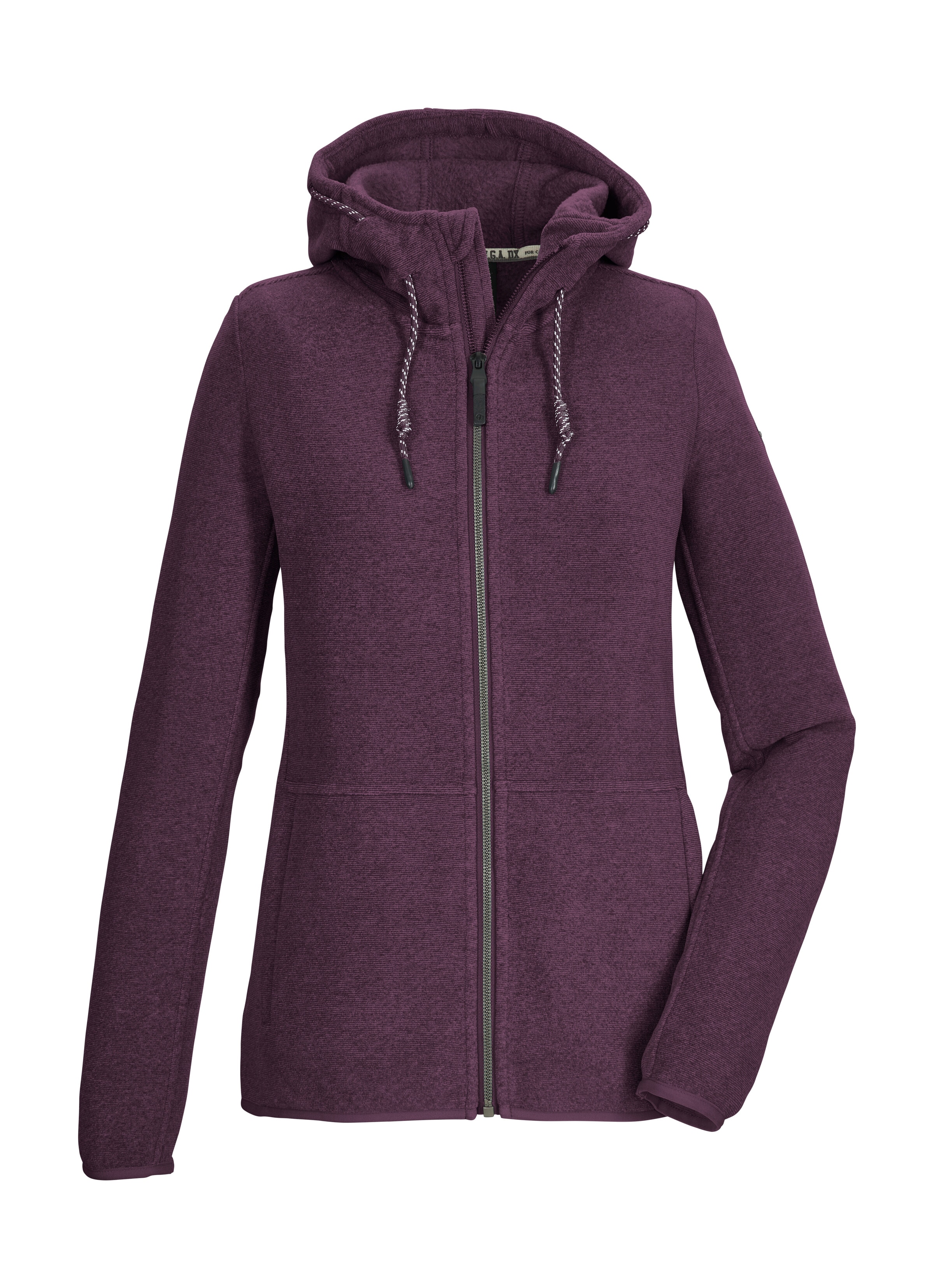 G.I.G.A. DX by killtec Fleecejacke "GW 19 WMN KNTFLC JCKT" Leichte Damen Strickfleecejacke mit Kapuze und Kinnschutz