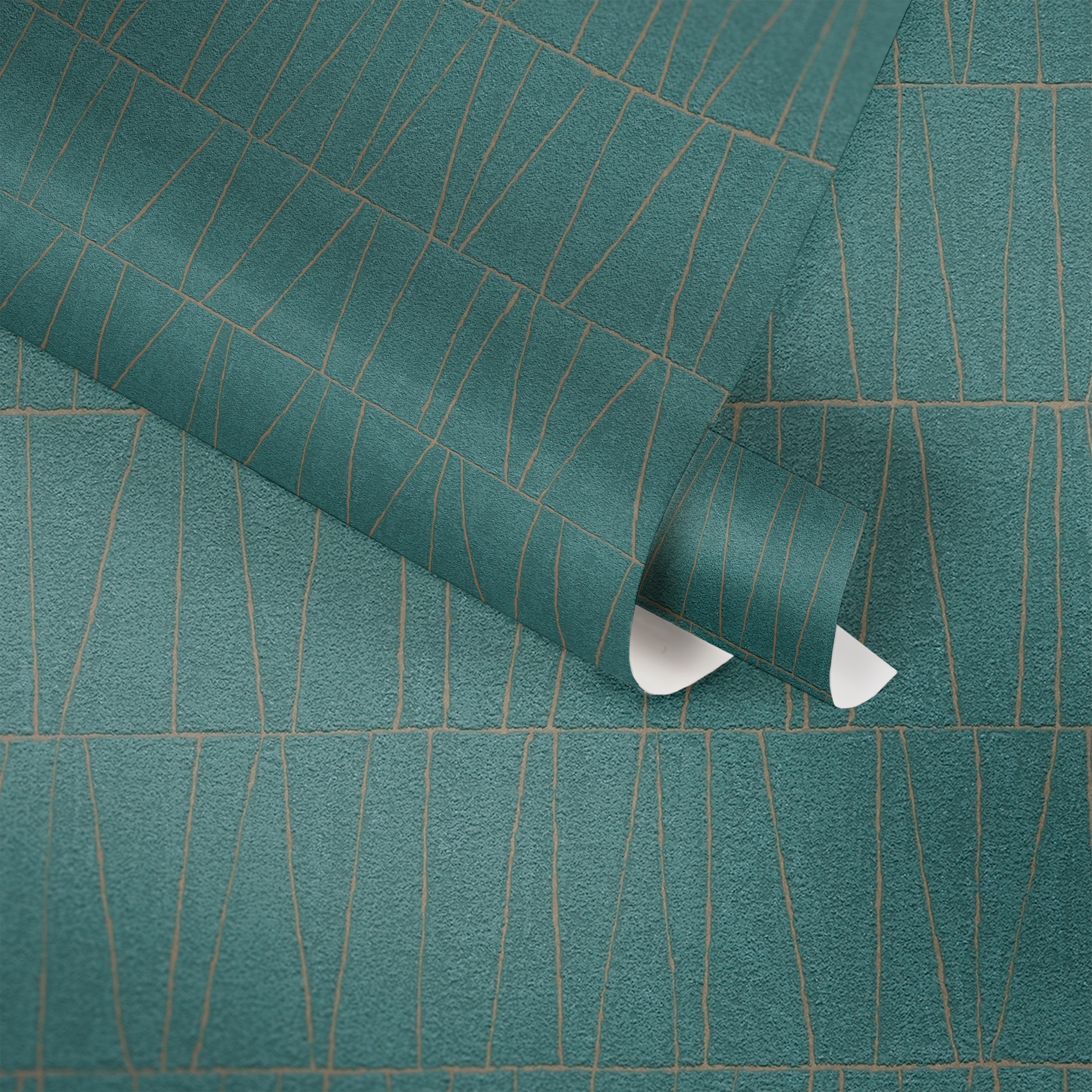 A.S. Création Vliestapete »Jade 2 Grafik-Tapete Mustertapete Metallic-Effekt Dreiecke«, glänzend, Vliestapete geometrisch für Schlafzimmer Küche Wohnzimmer Grafik Flur