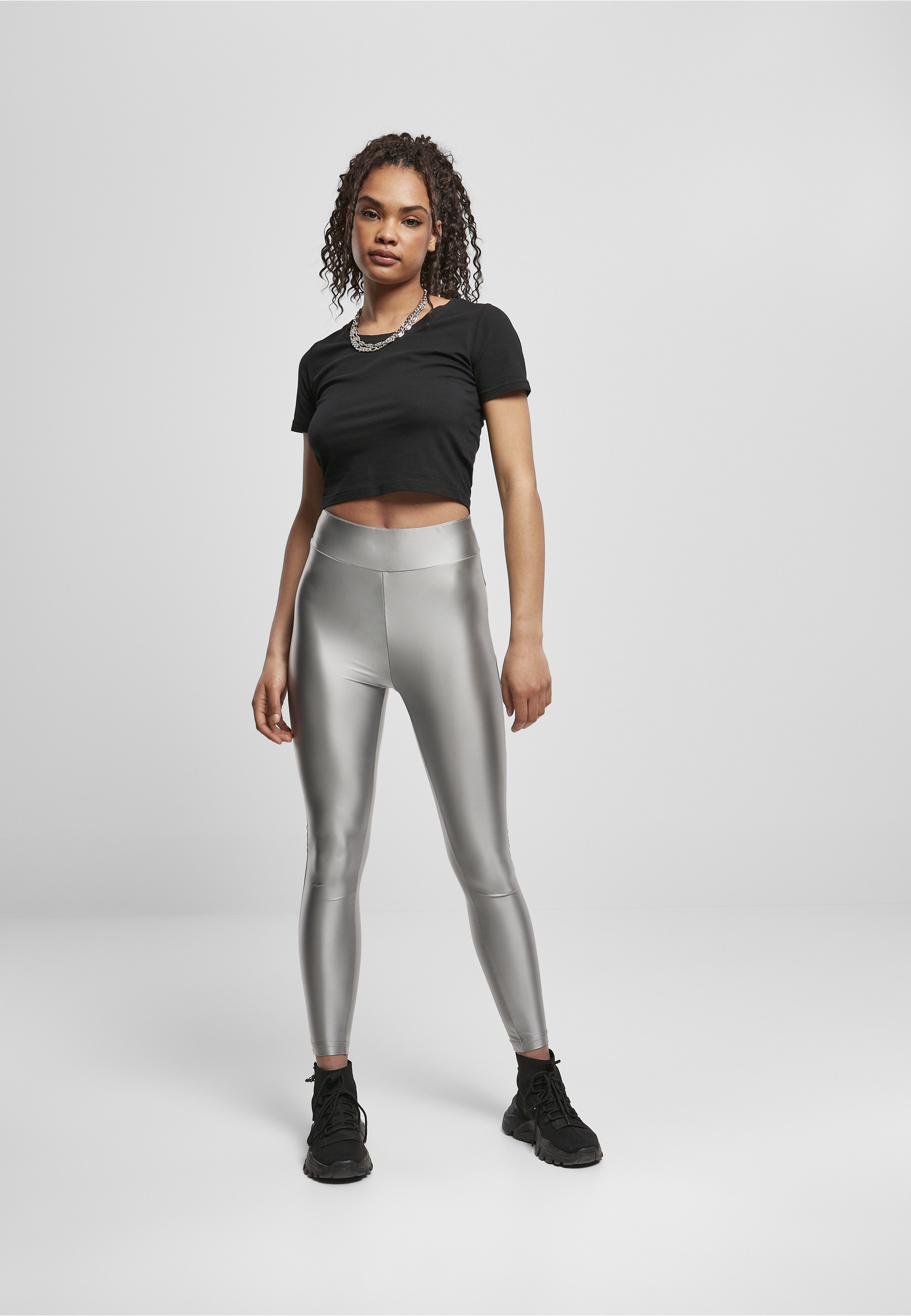URBAN CLASSICS Leggings »Urban Classics Damen Ladies Highwaist Shiny Metallic Leggings«