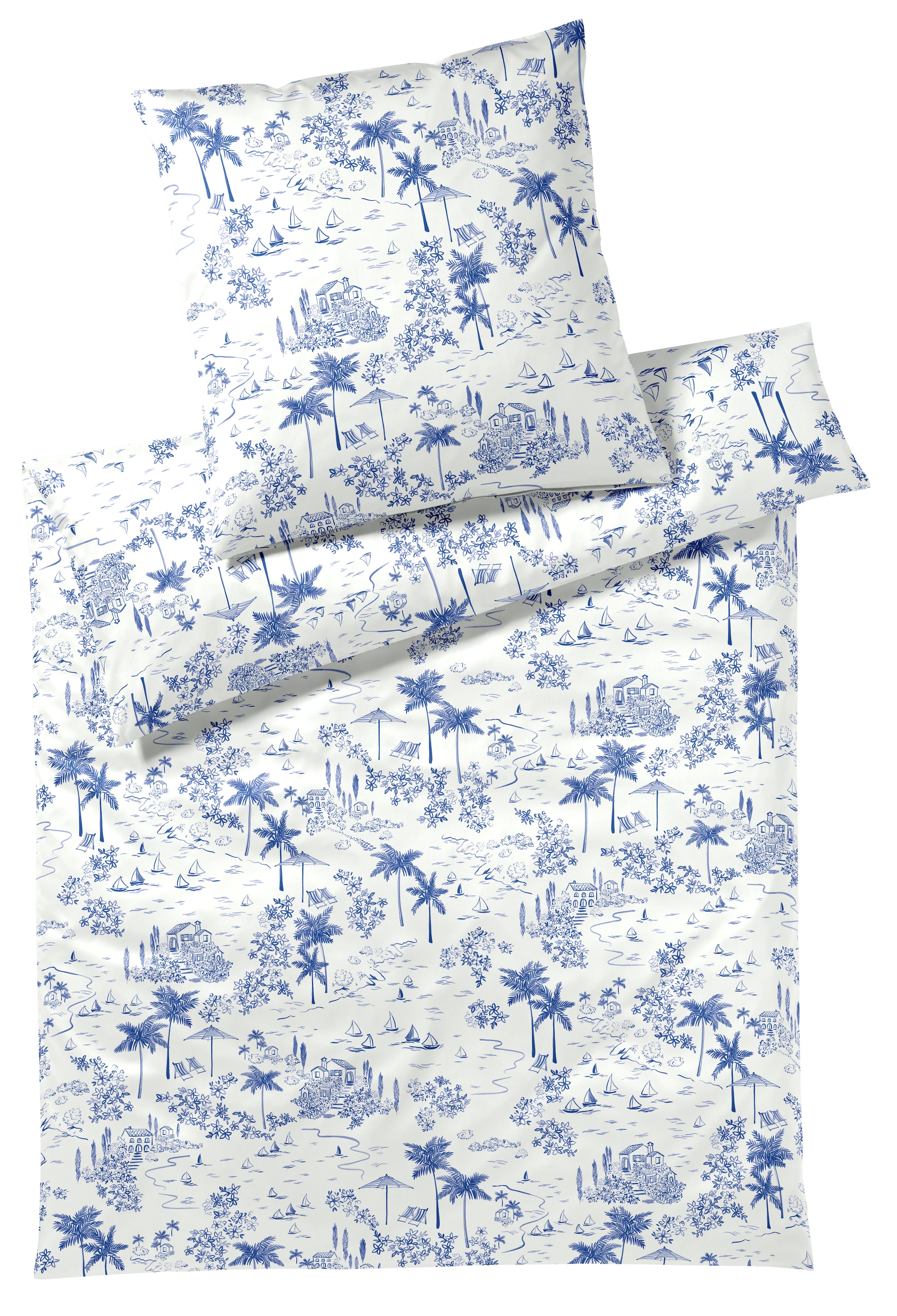 Elegante Bettwäsche "Positano" 2 Stk. tlg. angenehmes Hautgefühl günstig online kaufen
