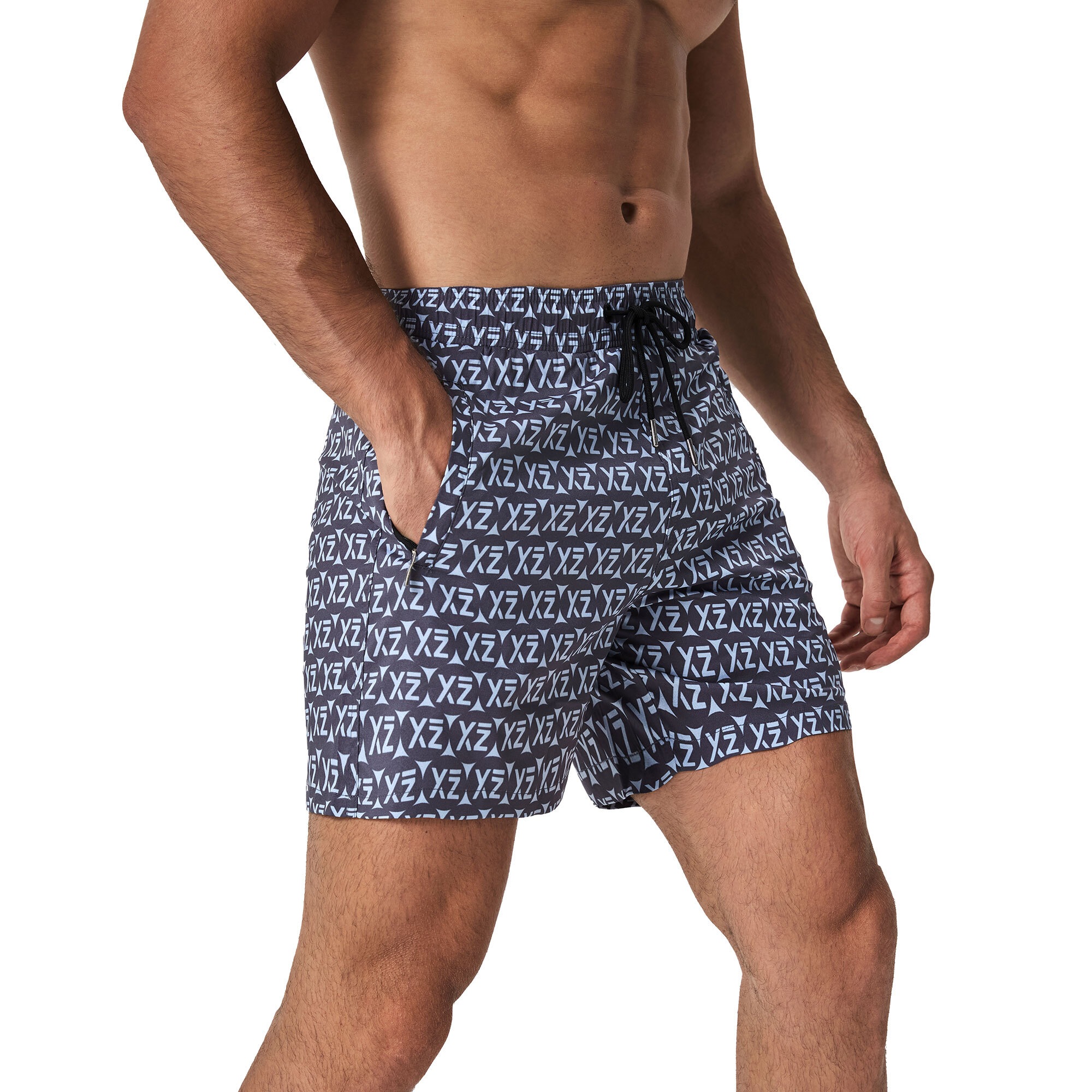 Badeshorts YEAZ "Badeshorts SEASHEY", Herren, Gr. XXL, US, blau (dunkelblau), Obermaterial: 97% Polyester PES. 3% Elasthan EL., Badehosen Badeshorts 3