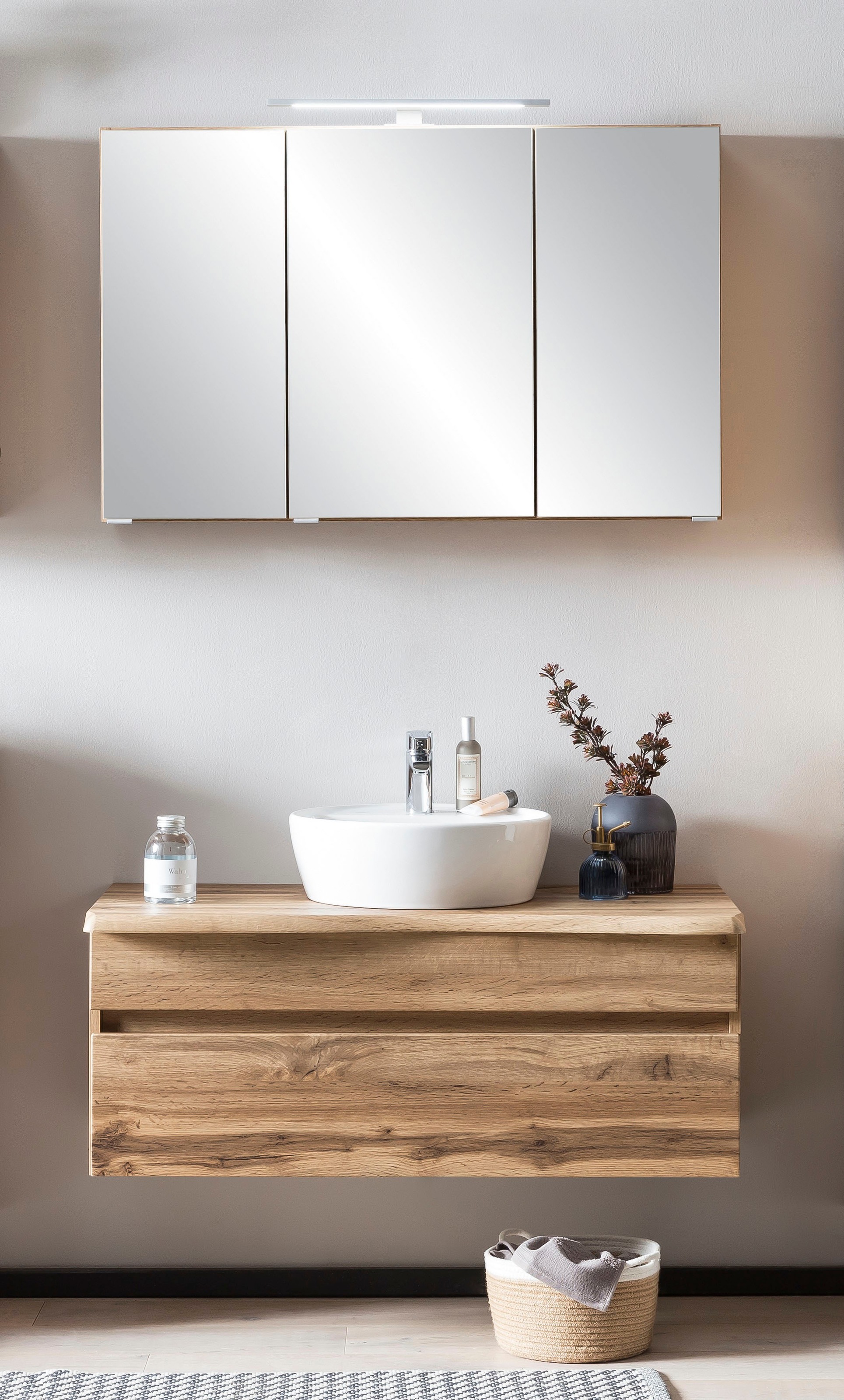 welltime Badmöbel-Set "Lienz" Spiegelschrank und Waschtisch, 2 Stk. tlg. günstig online kaufen