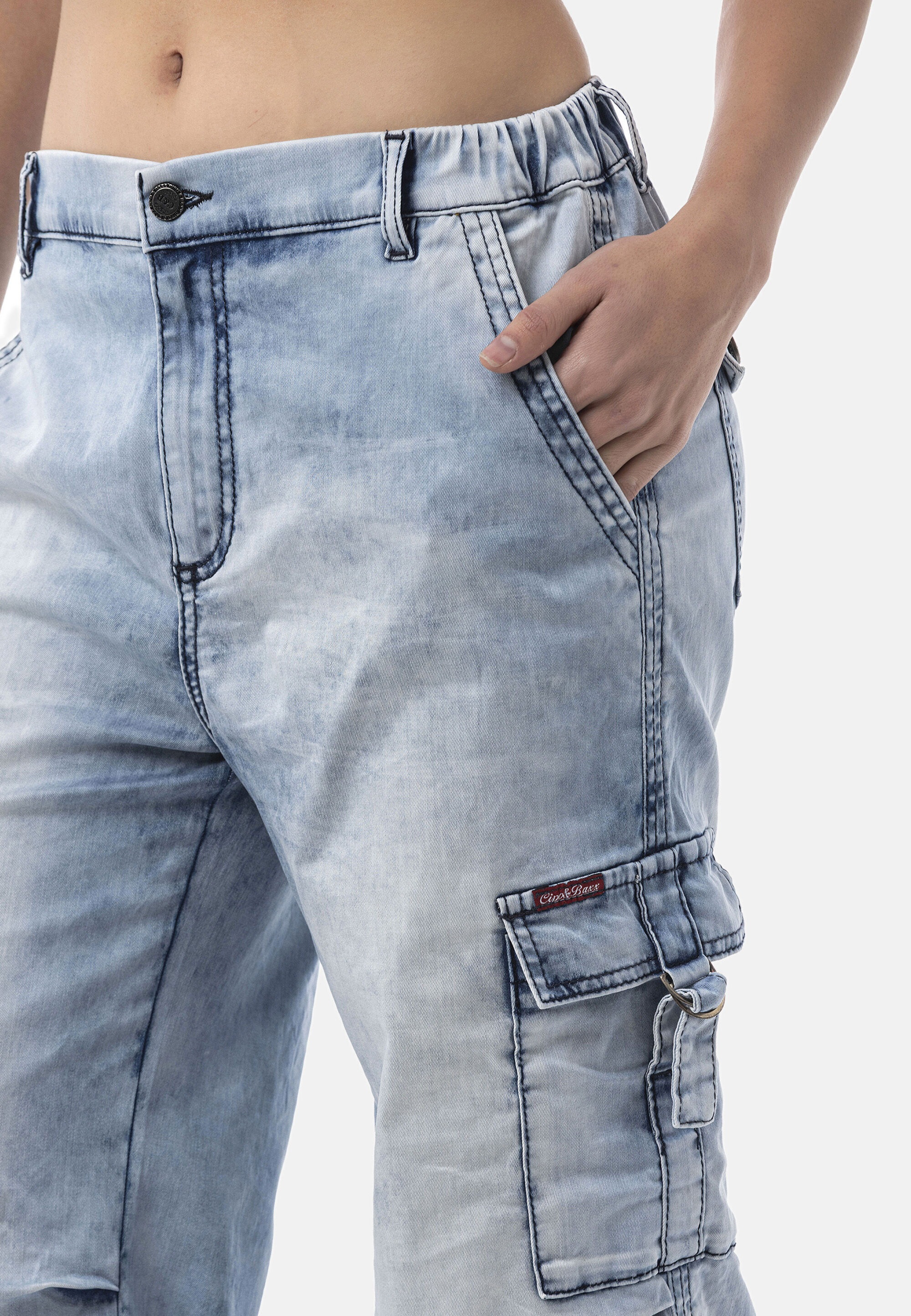 Cipo & Baxx Relax-fit-Jeans »WD544« Baggy leichte Sommerjeans