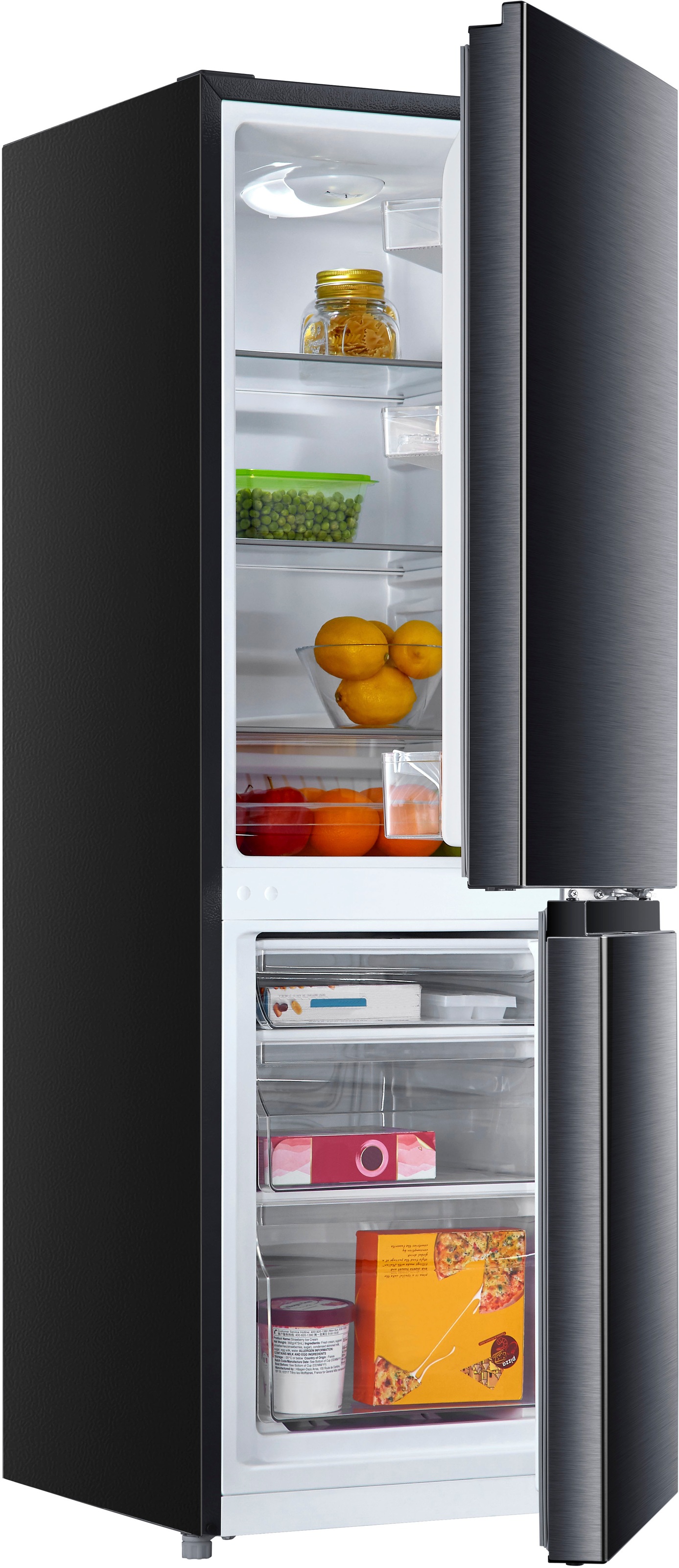 Hanseatic Kühl-/Gefrierkombination "HKGK14349BBI" 143 cm hoch 49,5 cm breit günstig online kaufen