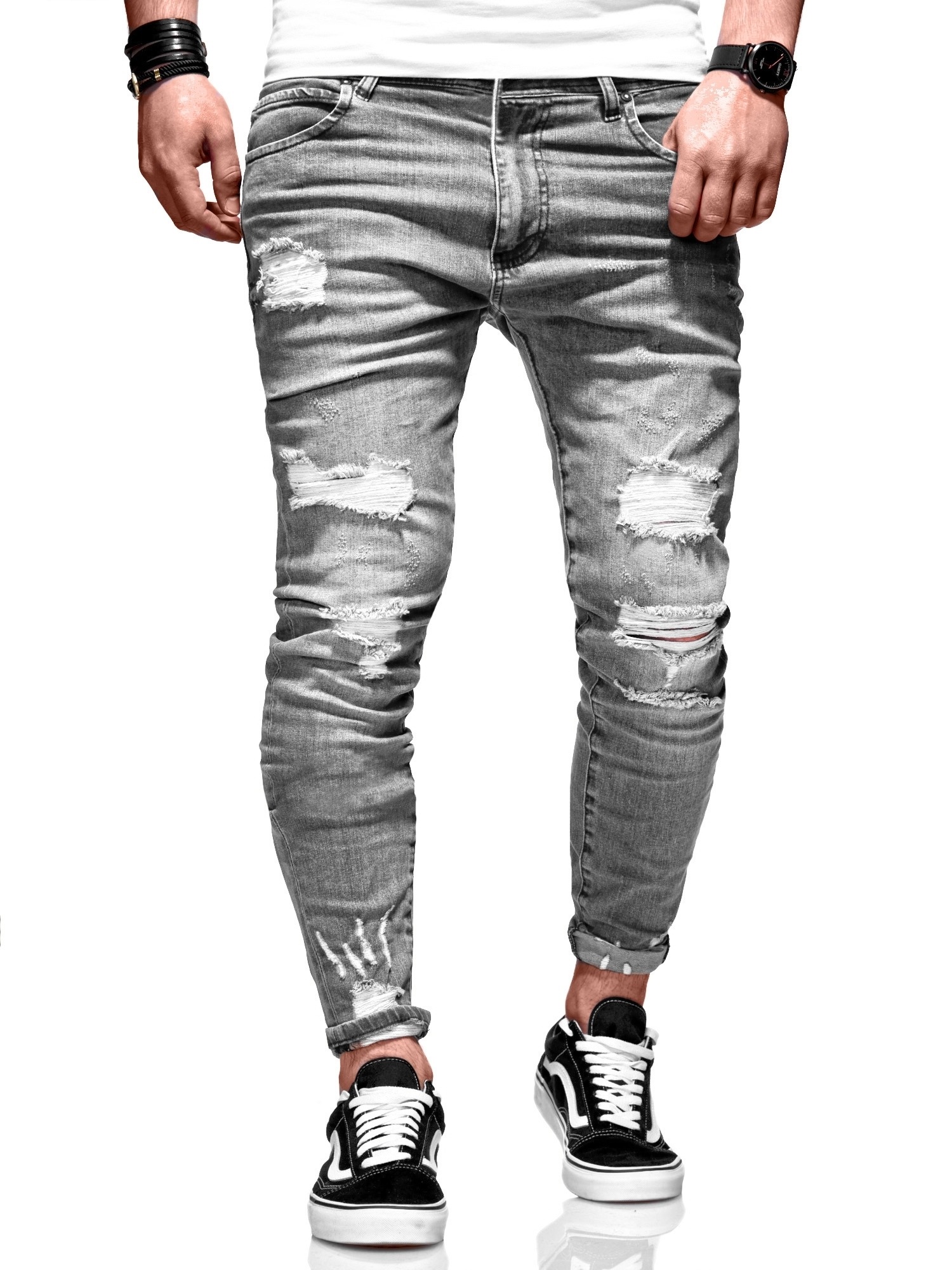 Slim-fit-Jeans »Dino«, mit tollen Used-Elementen