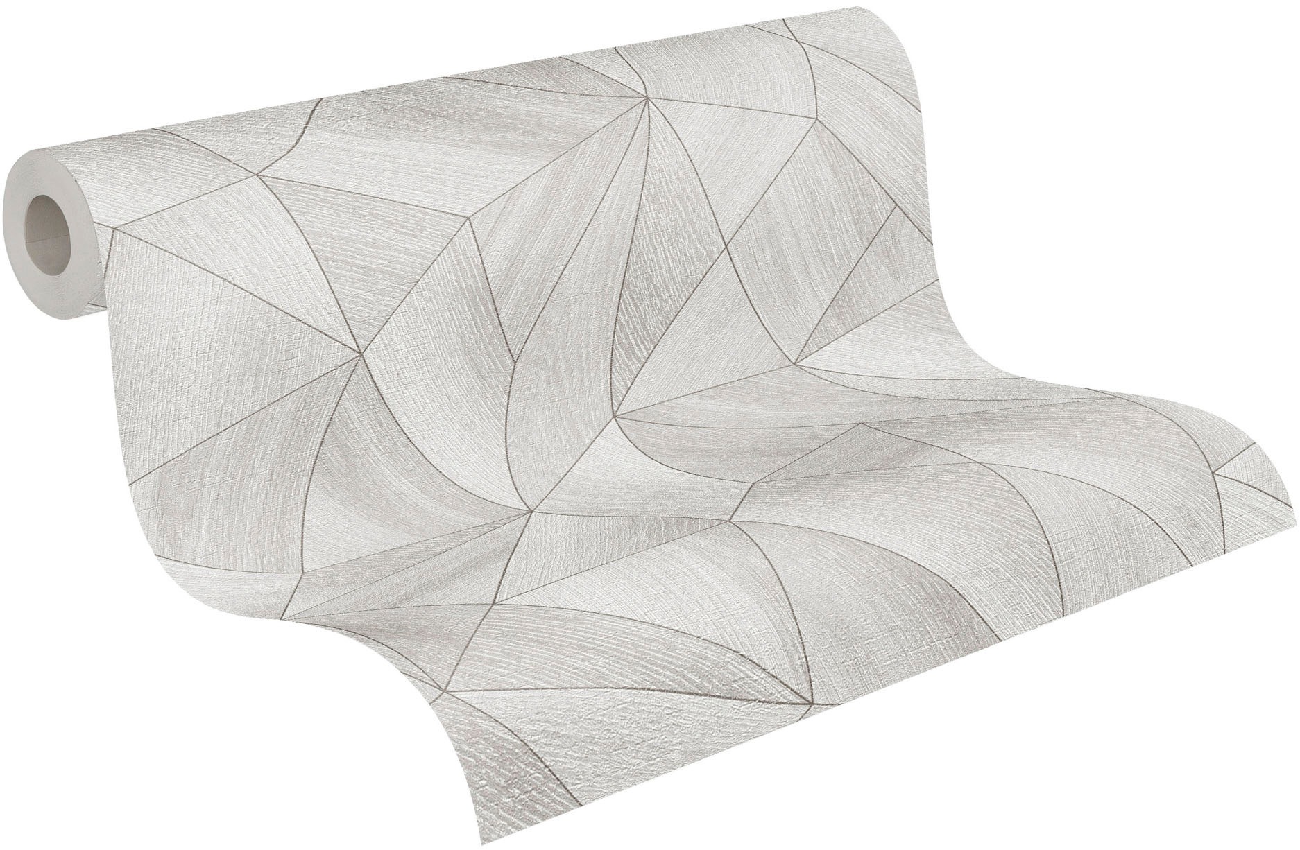 living walls Vliestapete »Geometrische Tapete aus Holzoptik - Vliestapete« leicht glänzend strukturiert Moderne Tapete mit Holzstruktur