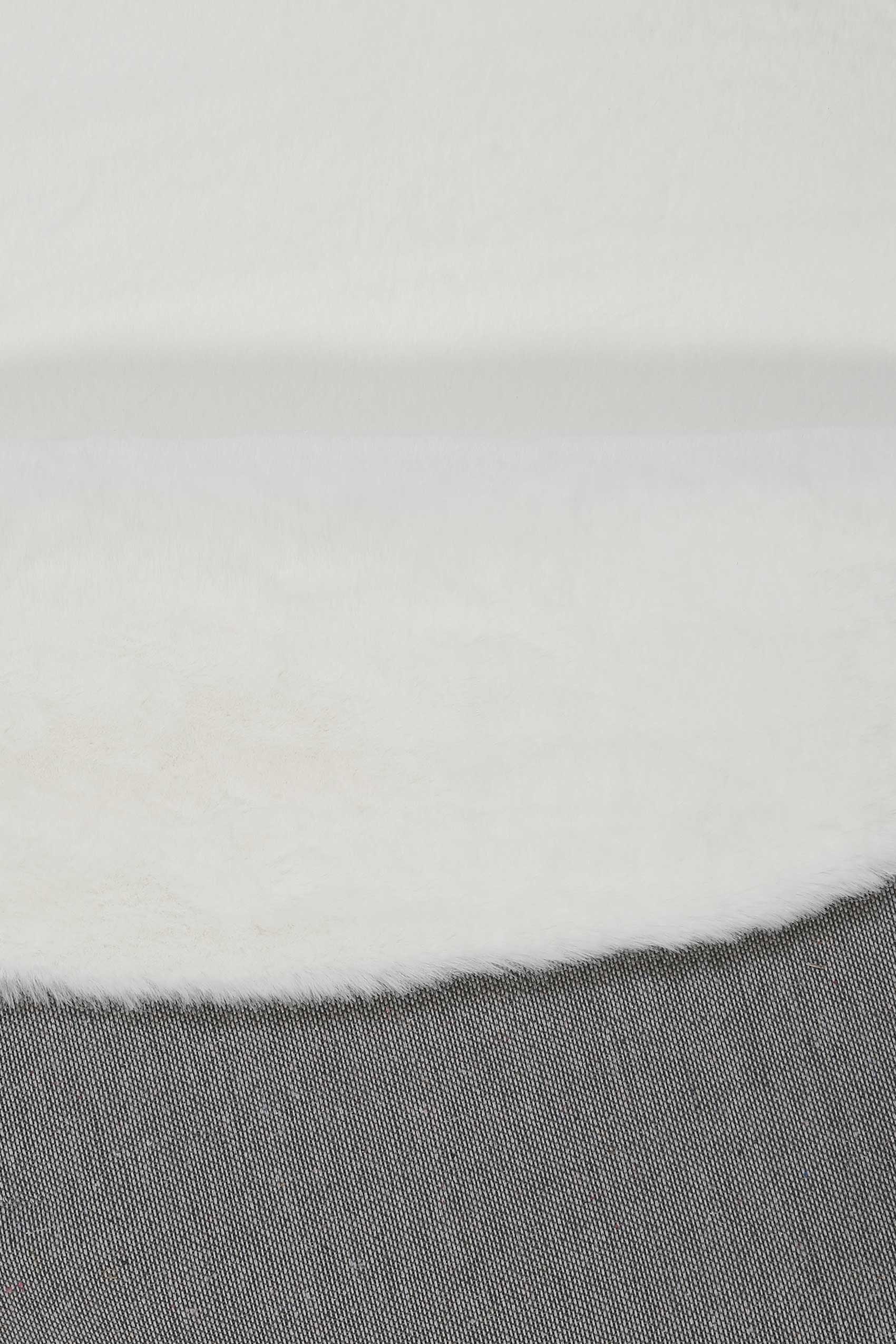 Hochflor-Teppich ESPRIT "Alice ESP-4377 Kunstfell", weiß, H:25mm Ø:100cm, Kunstfaser, Teppiche, Kaninchenfell-Haptik, besonders weich und dicht, für alle Räume 3