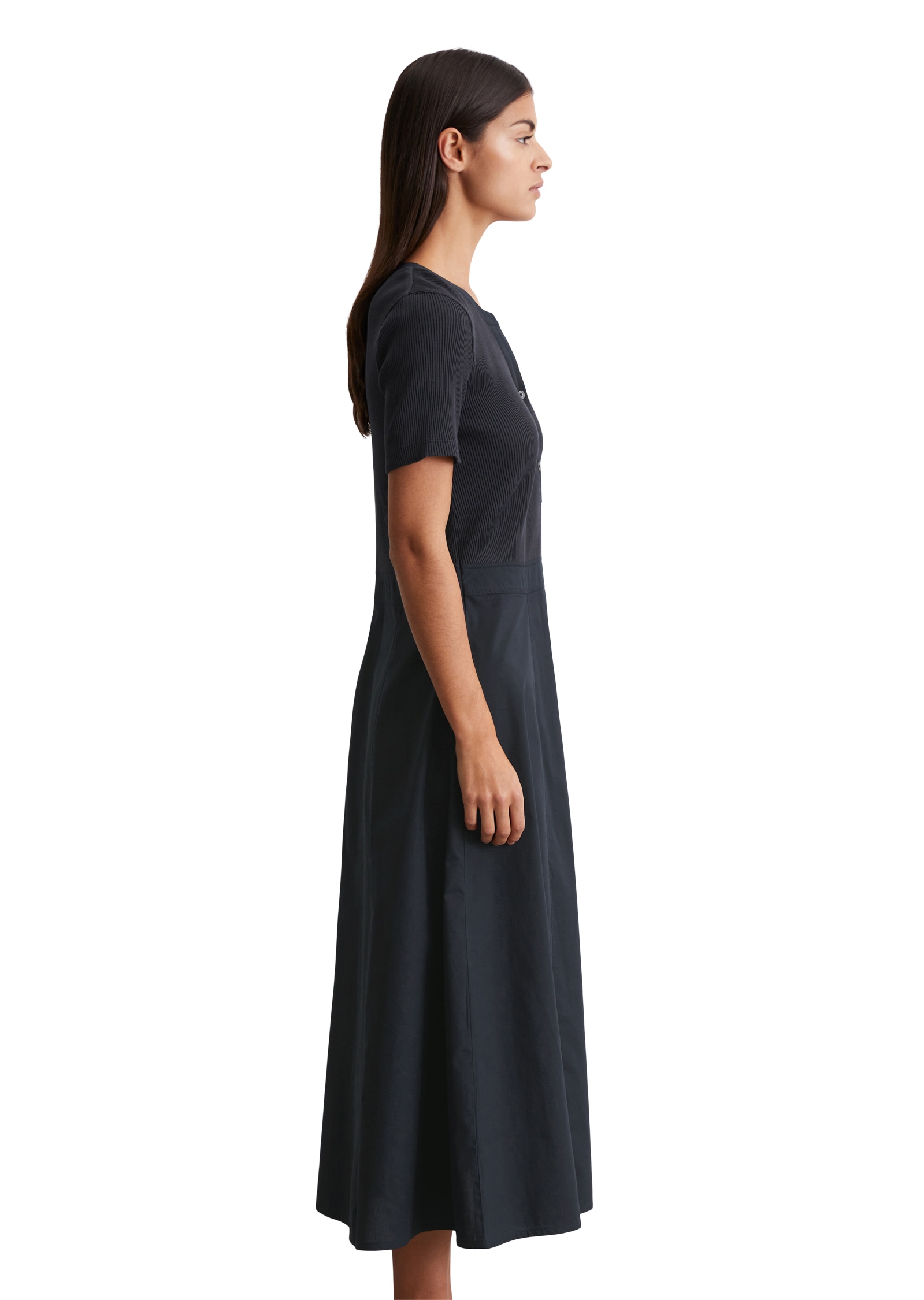 Marc O'Polo Jerseykleid »mit Baumwoll-Popelinerock«