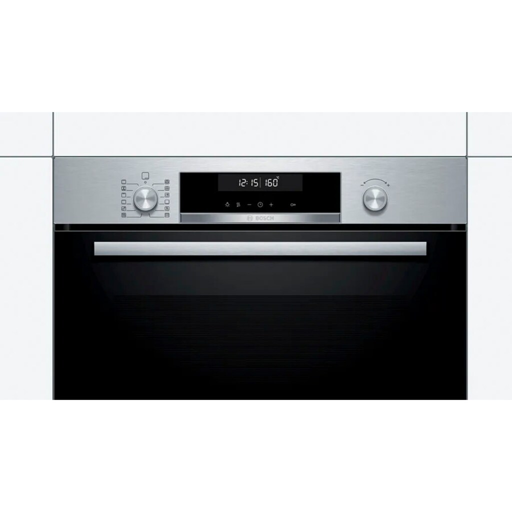 BOSCH Backofen-Set »HBD674CS81«, HBA578BS0, mit Teleskopauszug nachrüstbar, Pyrolyse-Selbstreinigung