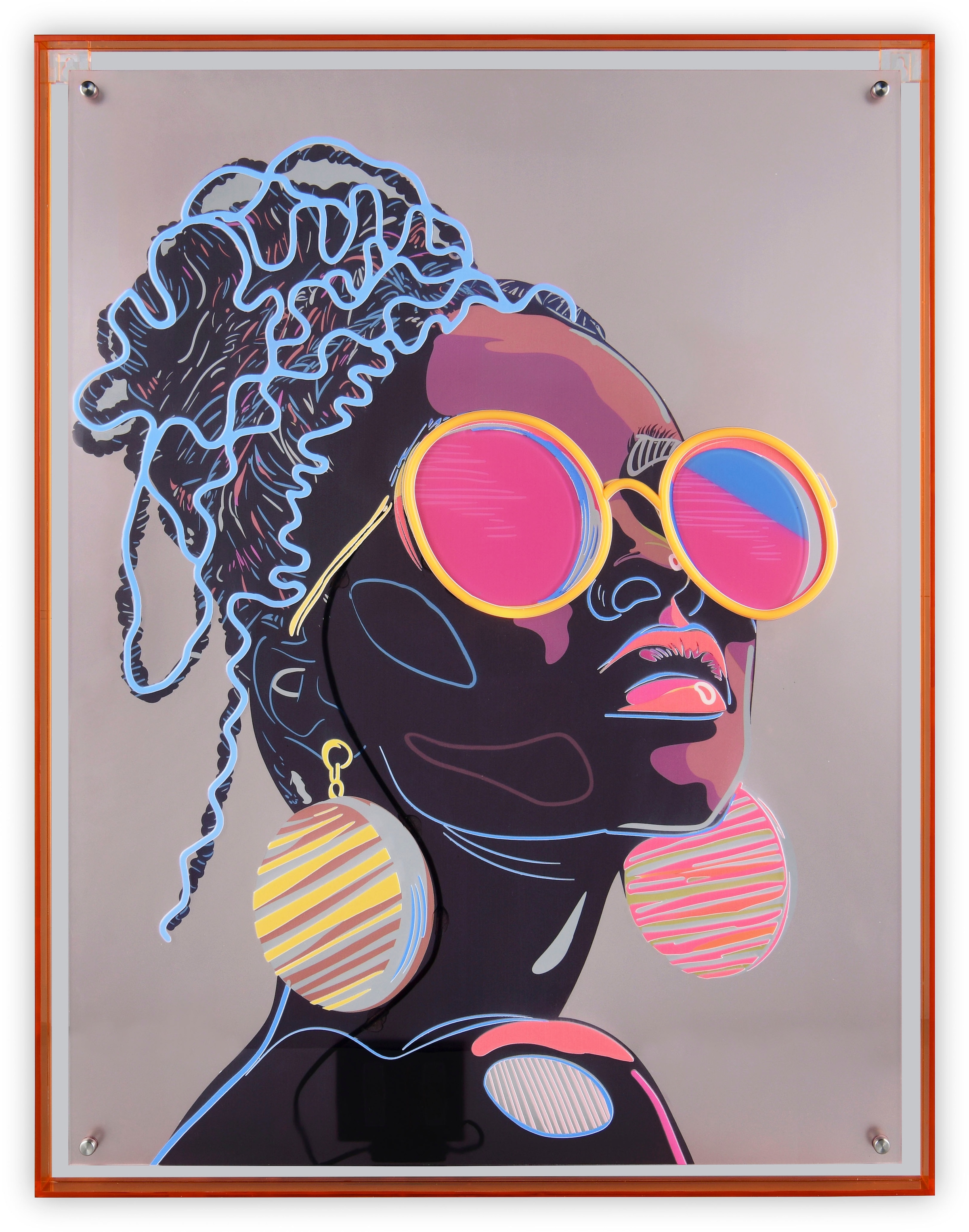 MIRRORS AND MORE Acrylglasbild "AMIRA" 1 Stk. tlg. Kunstwerk mit LED-Funkti günstig online kaufen